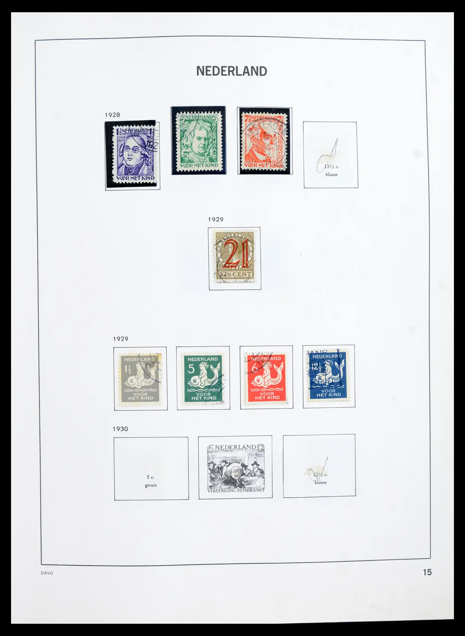 41989 0015 - Postzegelverzameling 41989 Nederland 1852-1969.
