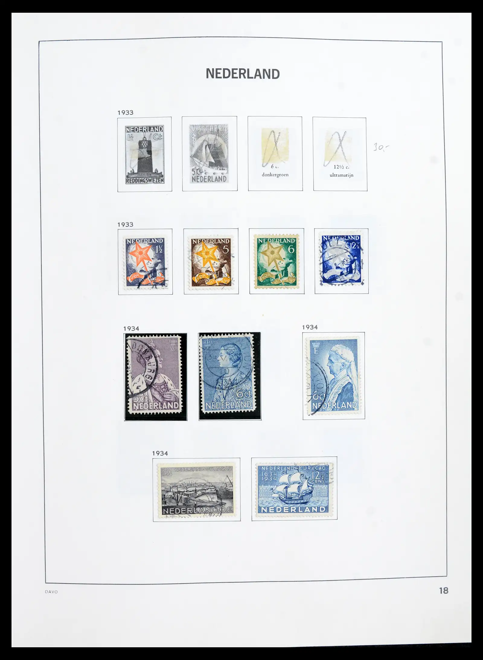 41989 0018 - Postzegelverzameling 41989 Nederland 1852-1969.