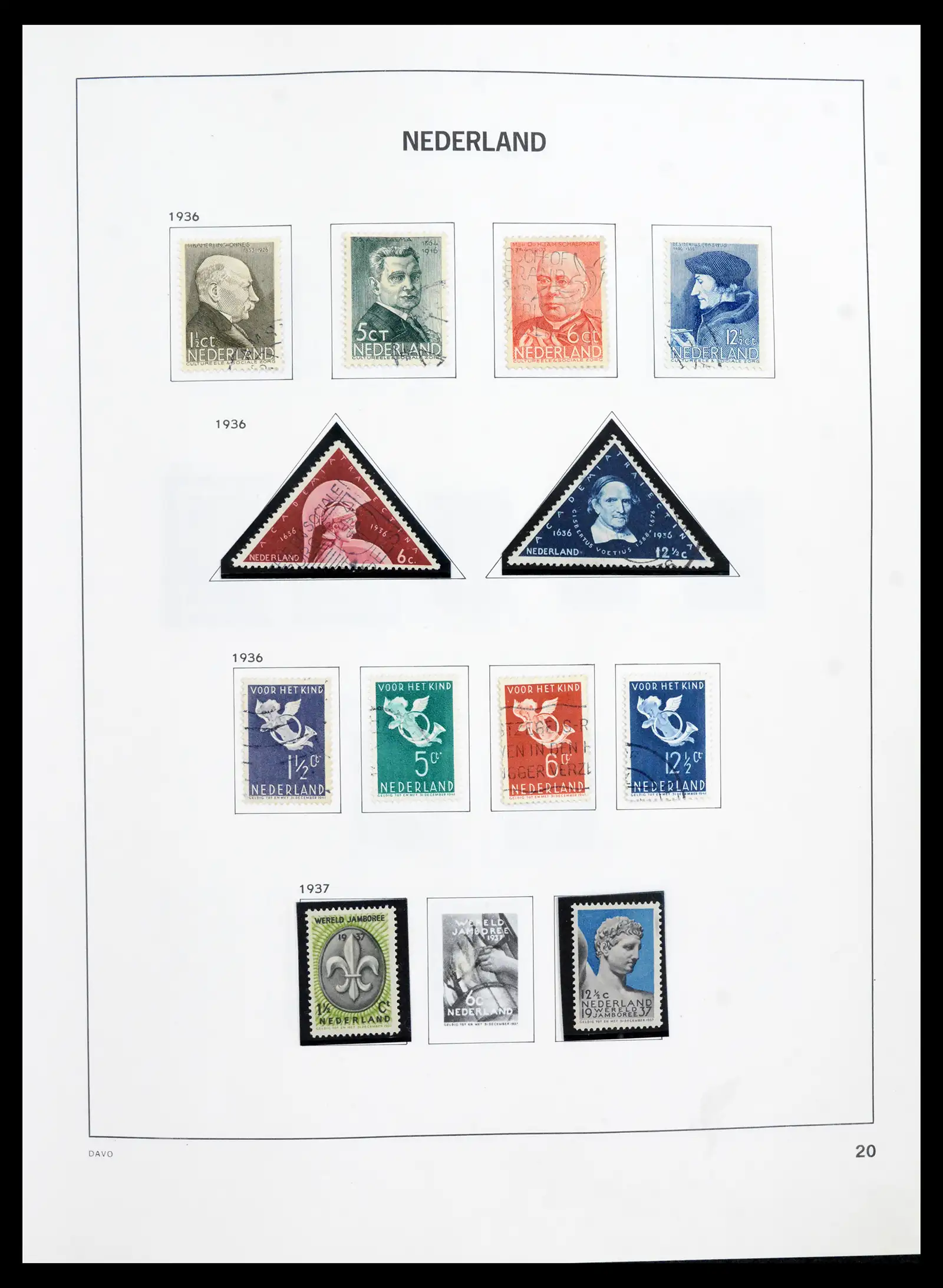 41989 0020 - Postzegelverzameling 41989 Nederland 1852-1969.