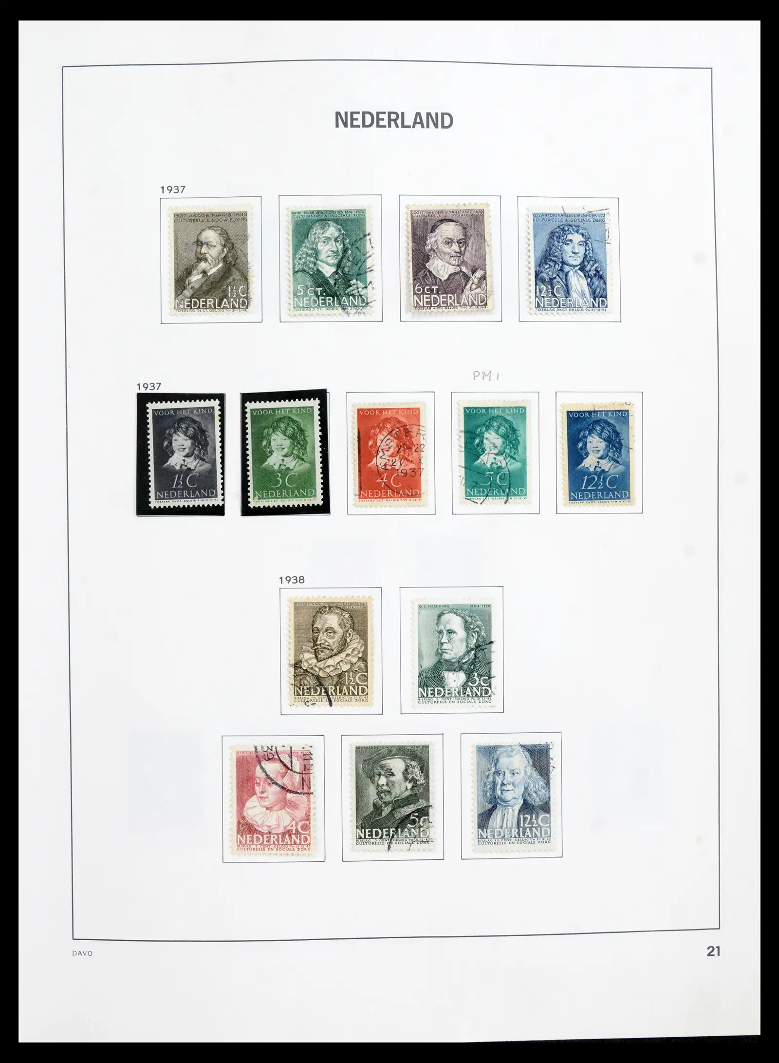 41989 0021 - Postzegelverzameling 41989 Nederland 1852-1969.