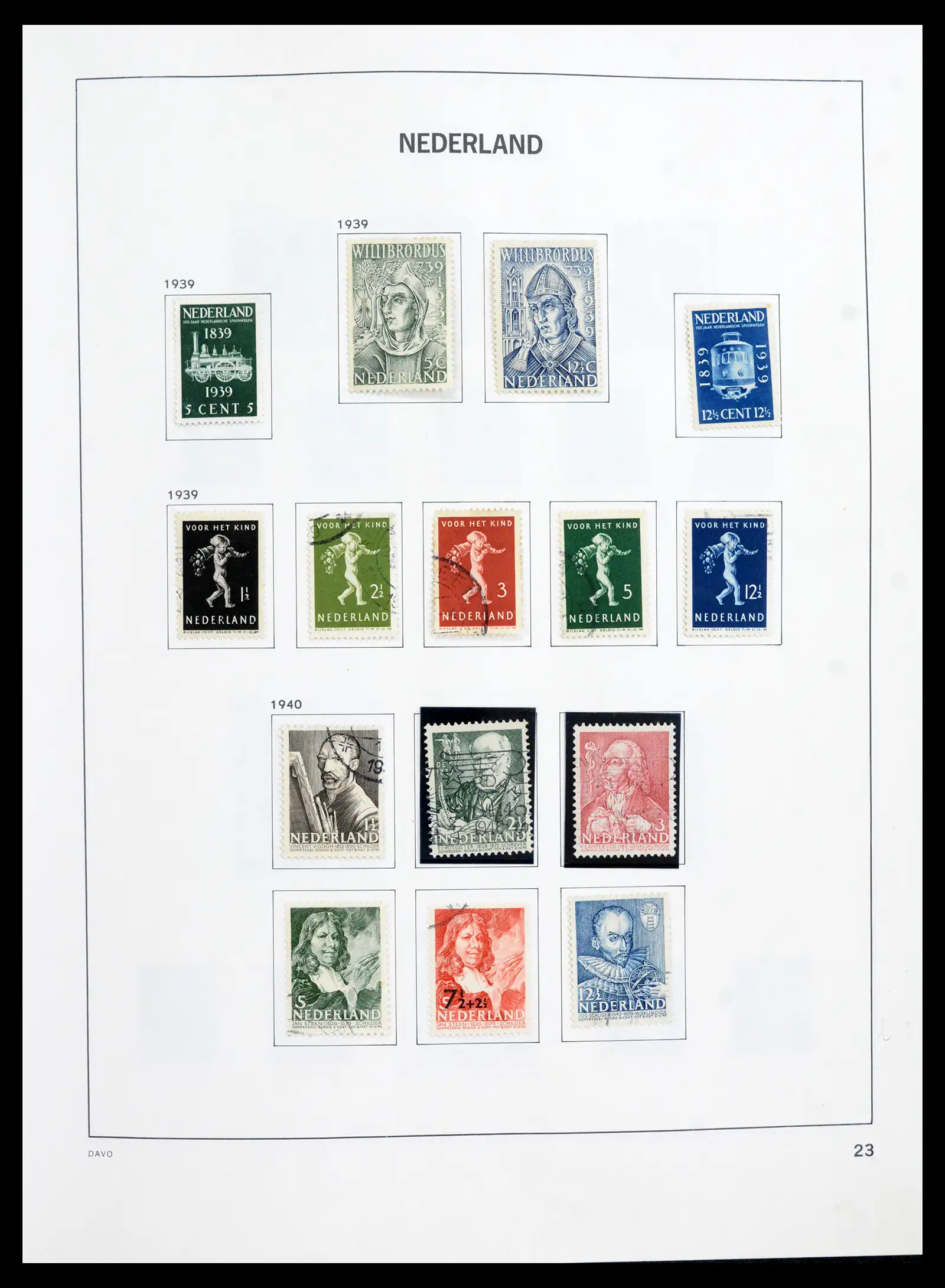 41989 0023 - Postzegelverzameling 41989 Nederland 1852-1969.