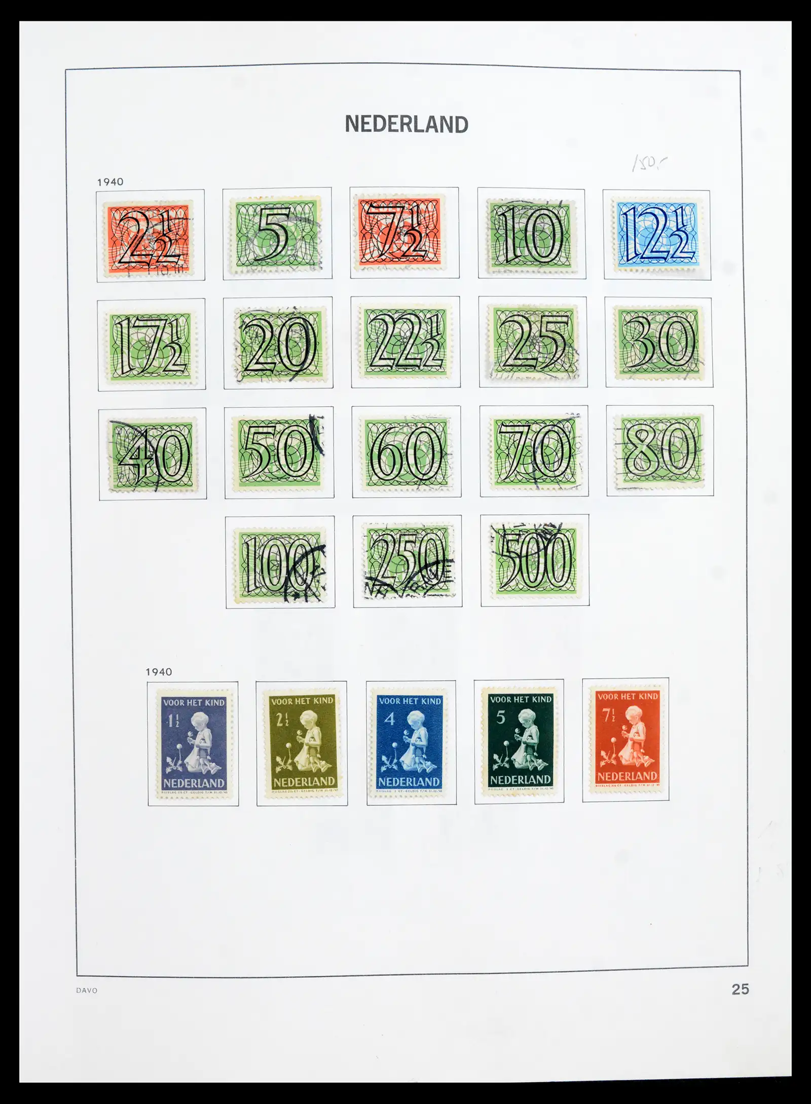 41989 0025 - Postzegelverzameling 41989 Nederland 1852-1969.