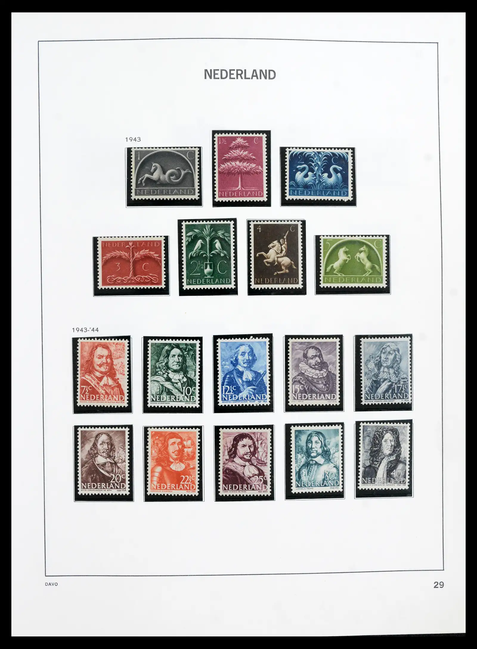 41989 0028 - Postzegelverzameling 41989 Nederland 1852-1969.