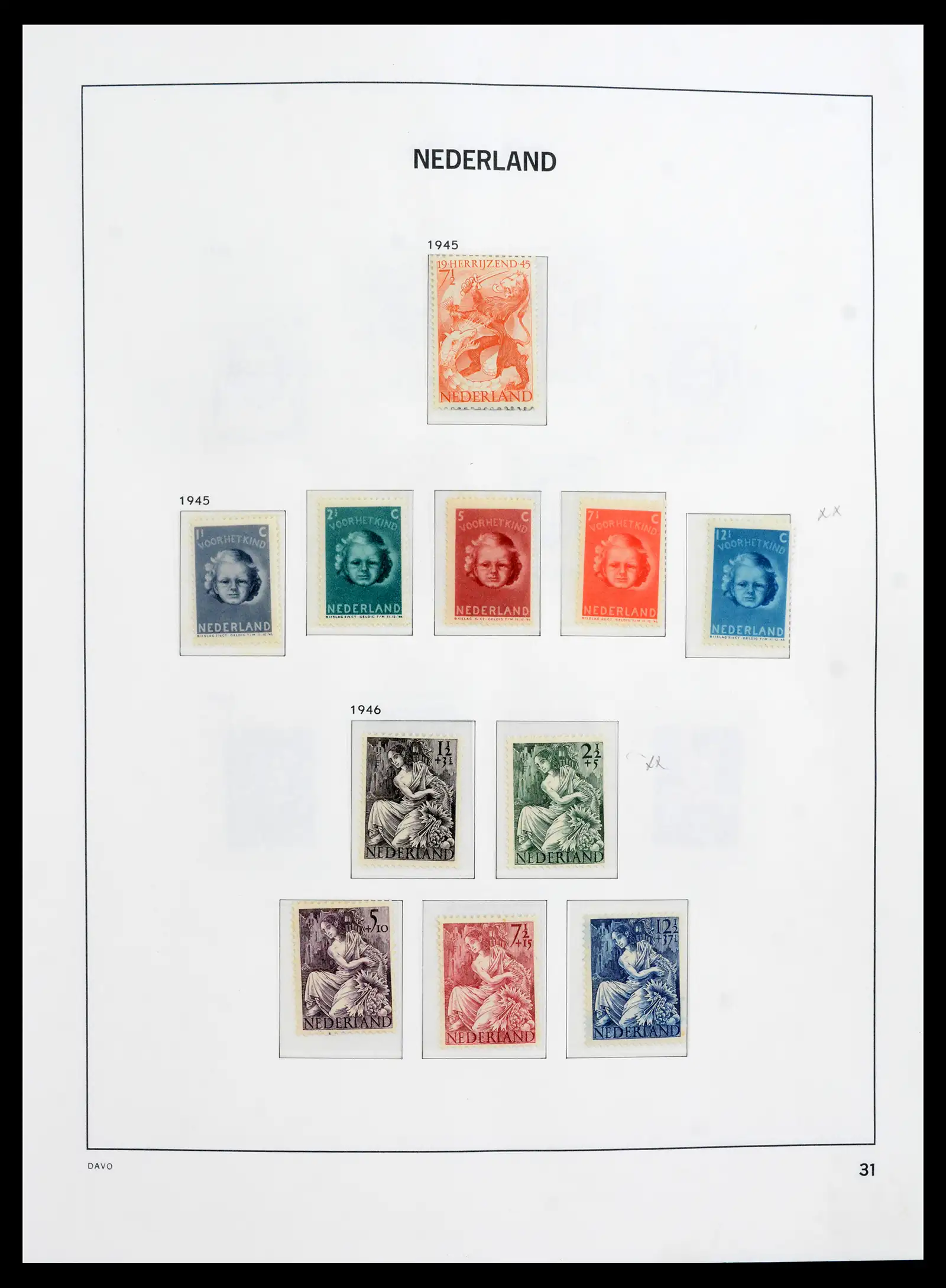 41989 0030 - Postzegelverzameling 41989 Nederland 1852-1969.