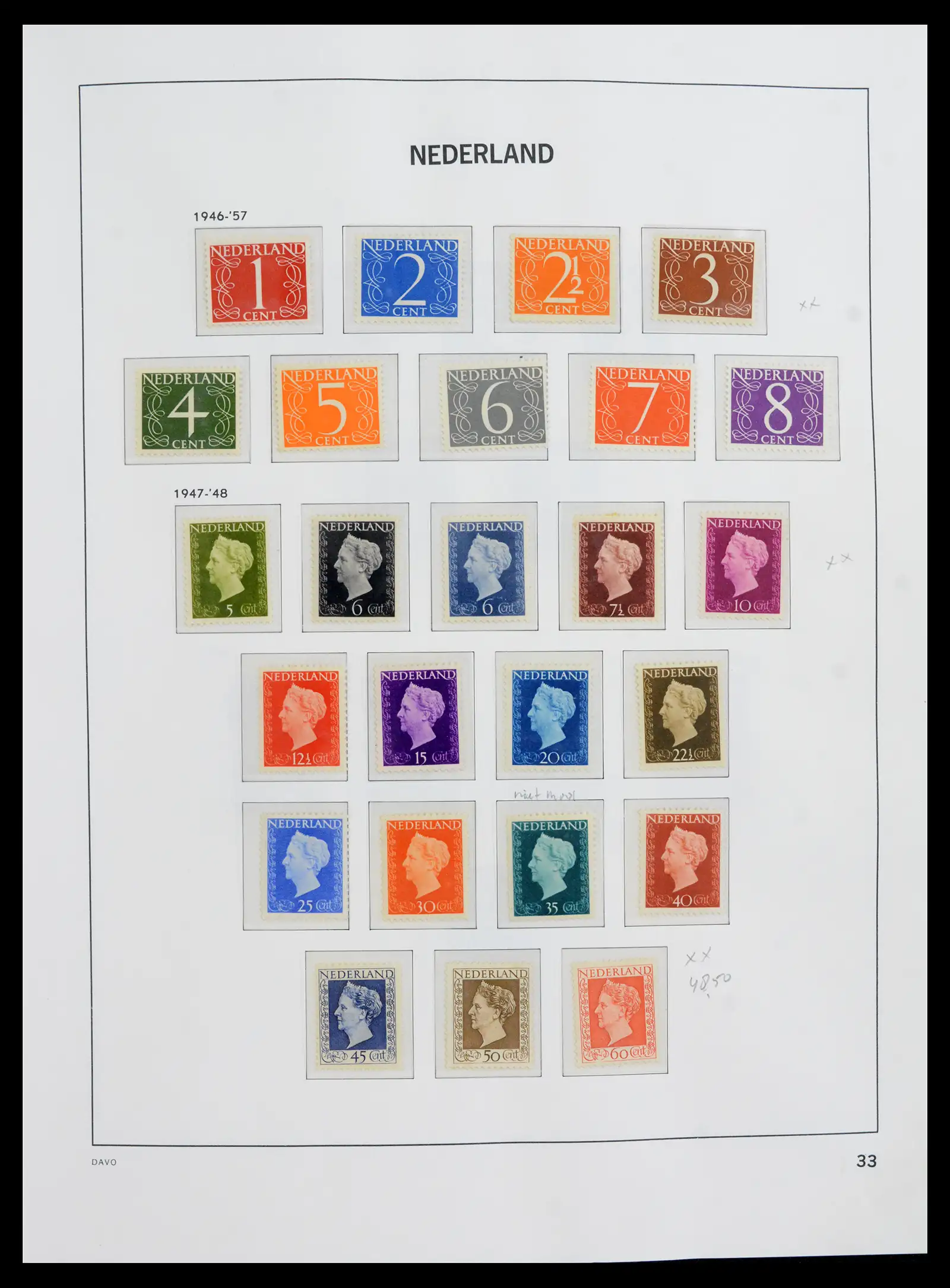 41989 0032 - Postzegelverzameling 41989 Nederland 1852-1969.