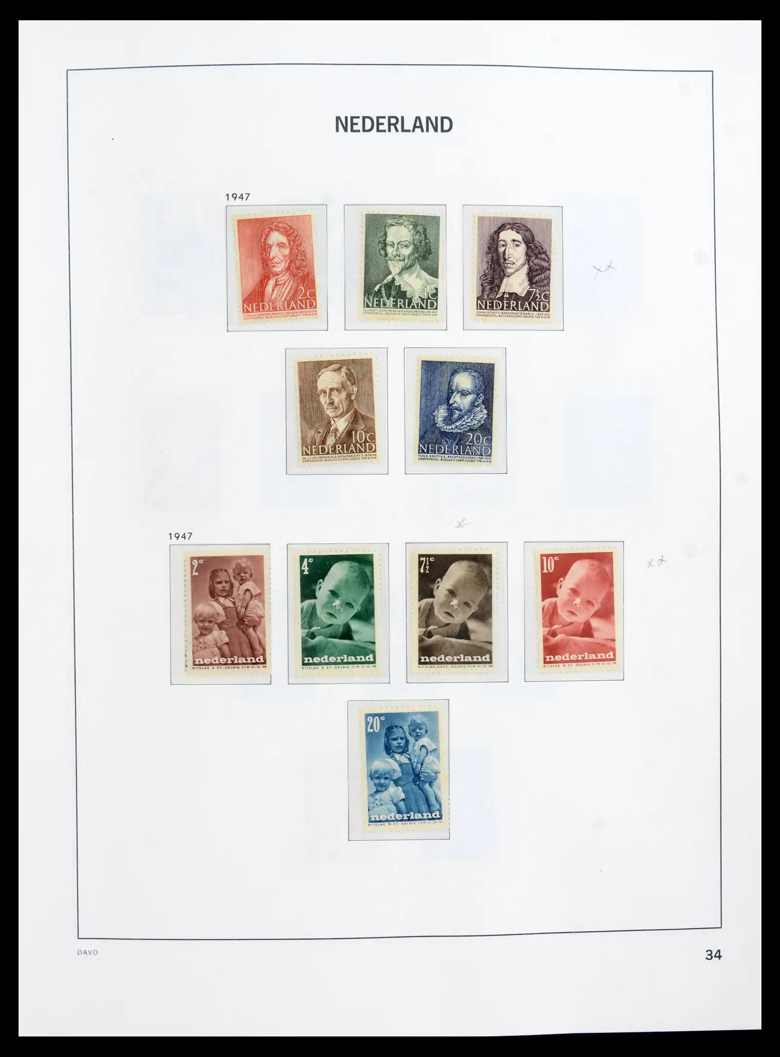 41989 0033 - Postzegelverzameling 41989 Nederland 1852-1969.
