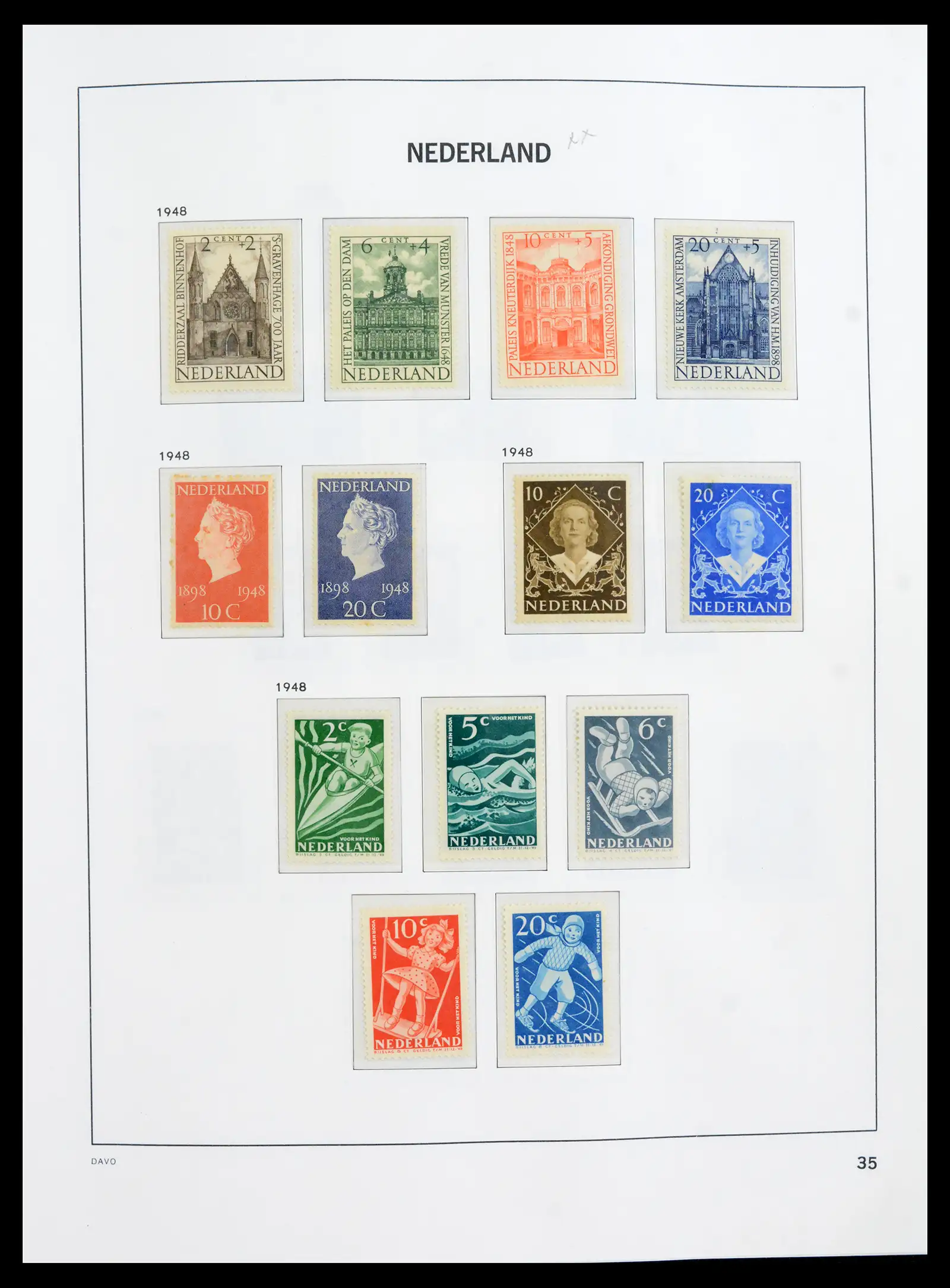 41989 0034 - Postzegelverzameling 41989 Nederland 1852-1969.