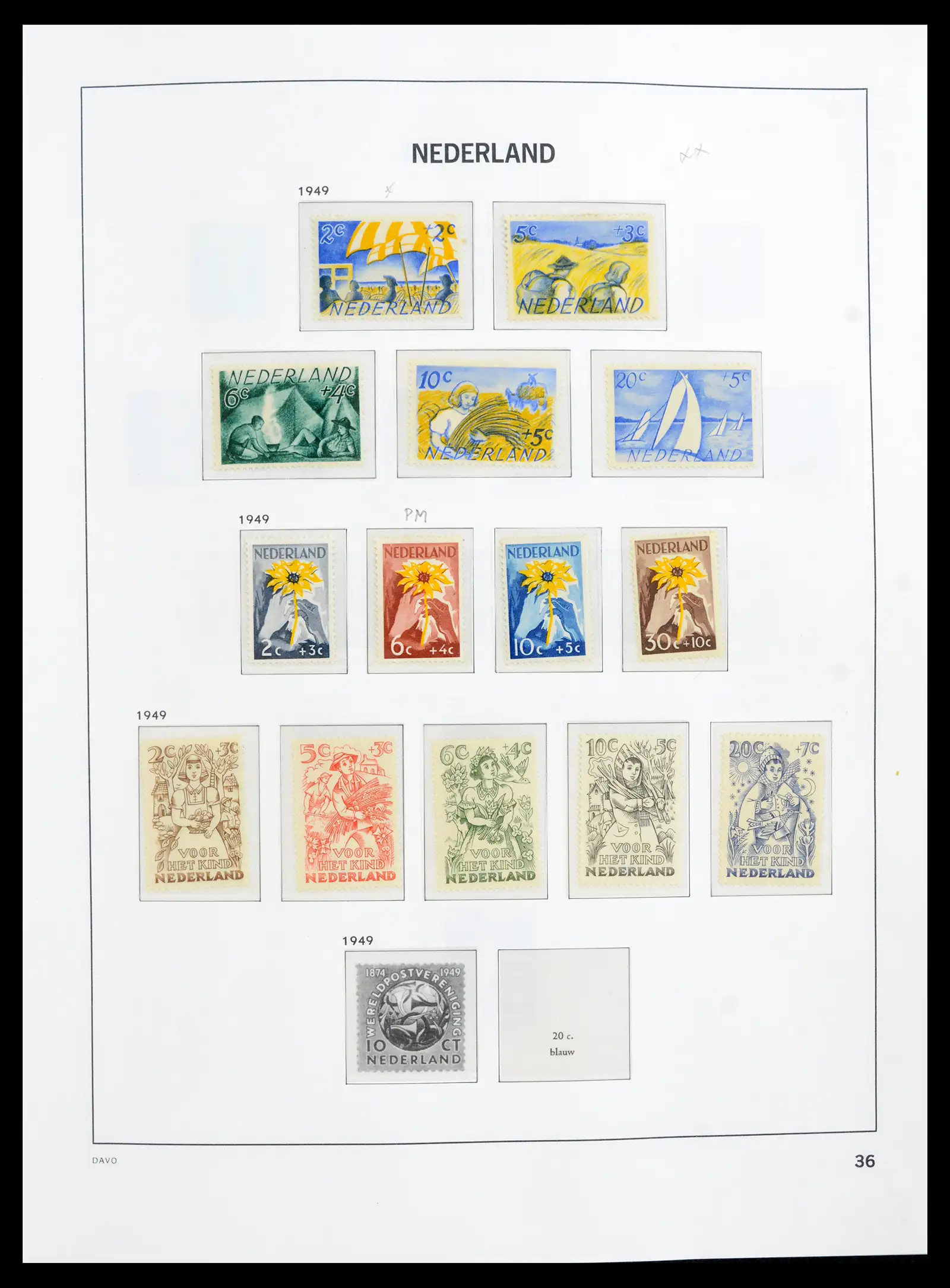 41989 0035 - Postzegelverzameling 41989 Nederland 1852-1969.