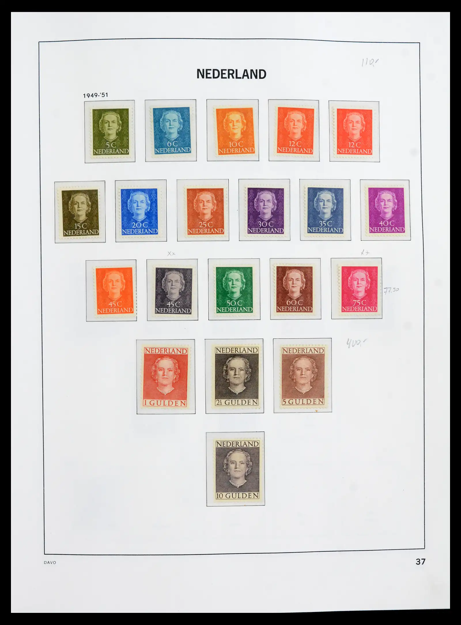 41989 0036 - Postzegelverzameling 41989 Nederland 1852-1969.