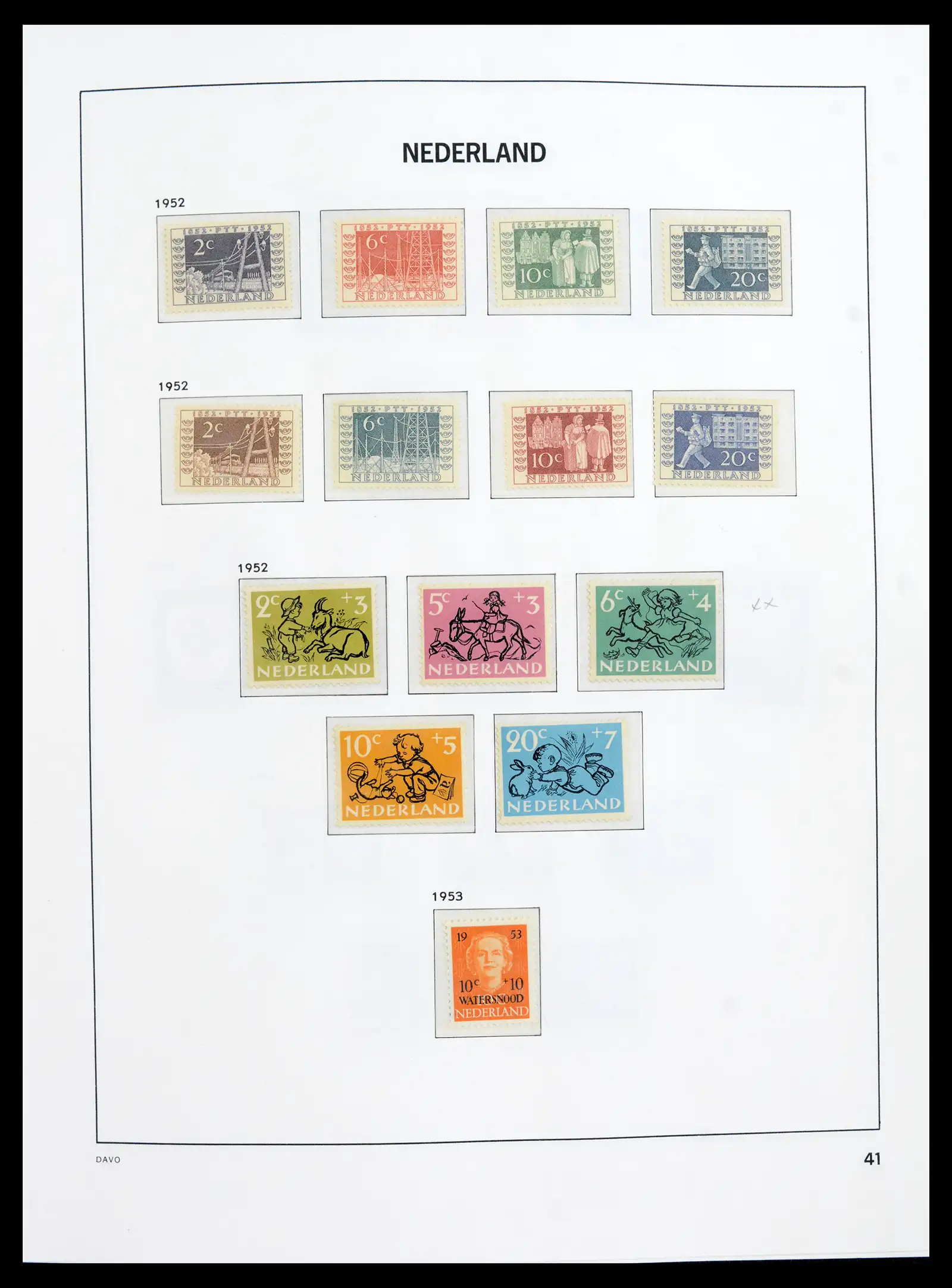 41989 0040 - Postzegelverzameling 41989 Nederland 1852-1969.