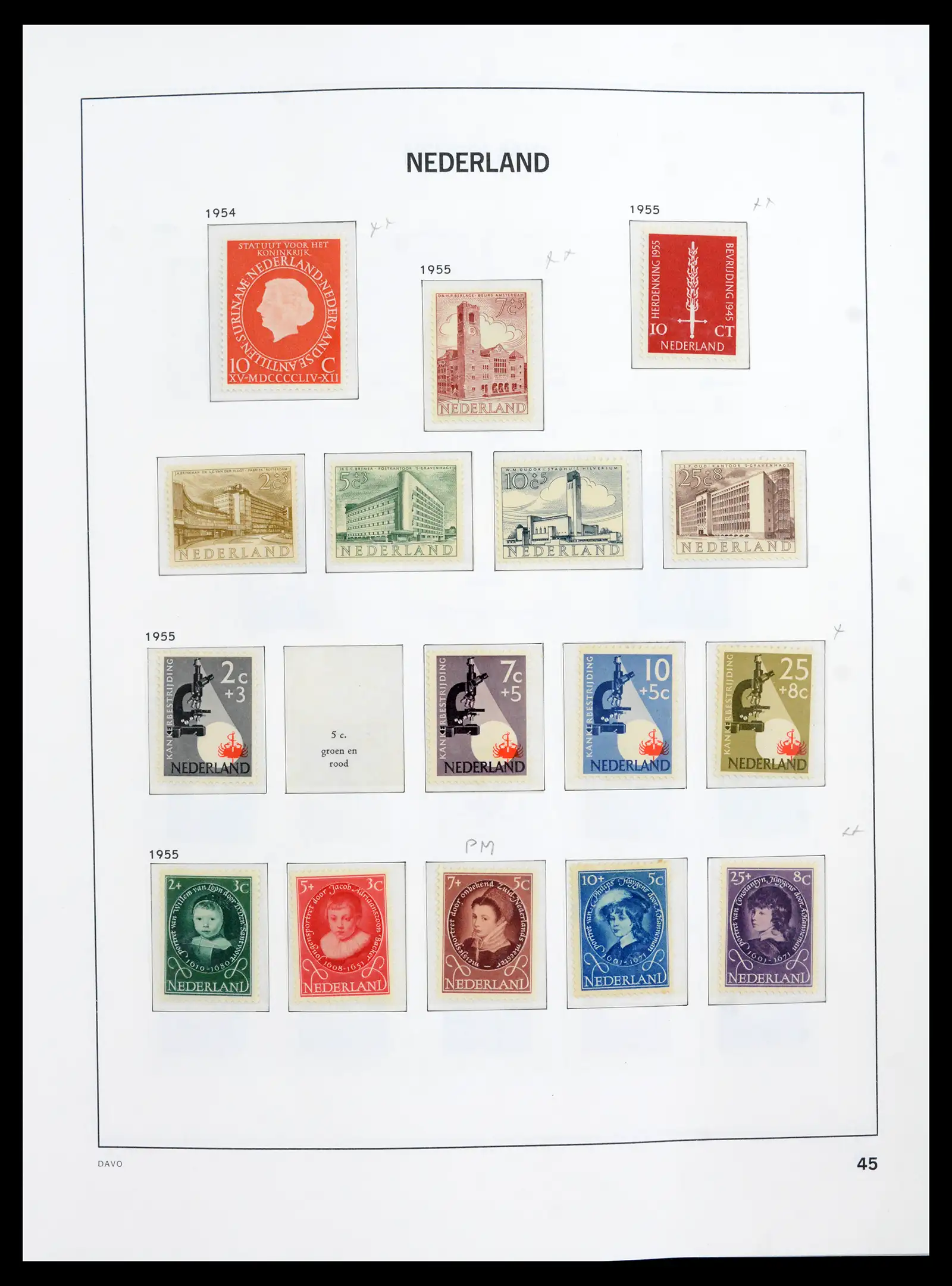 41989 0045 - Postzegelverzameling 41989 Nederland 1852-1969.