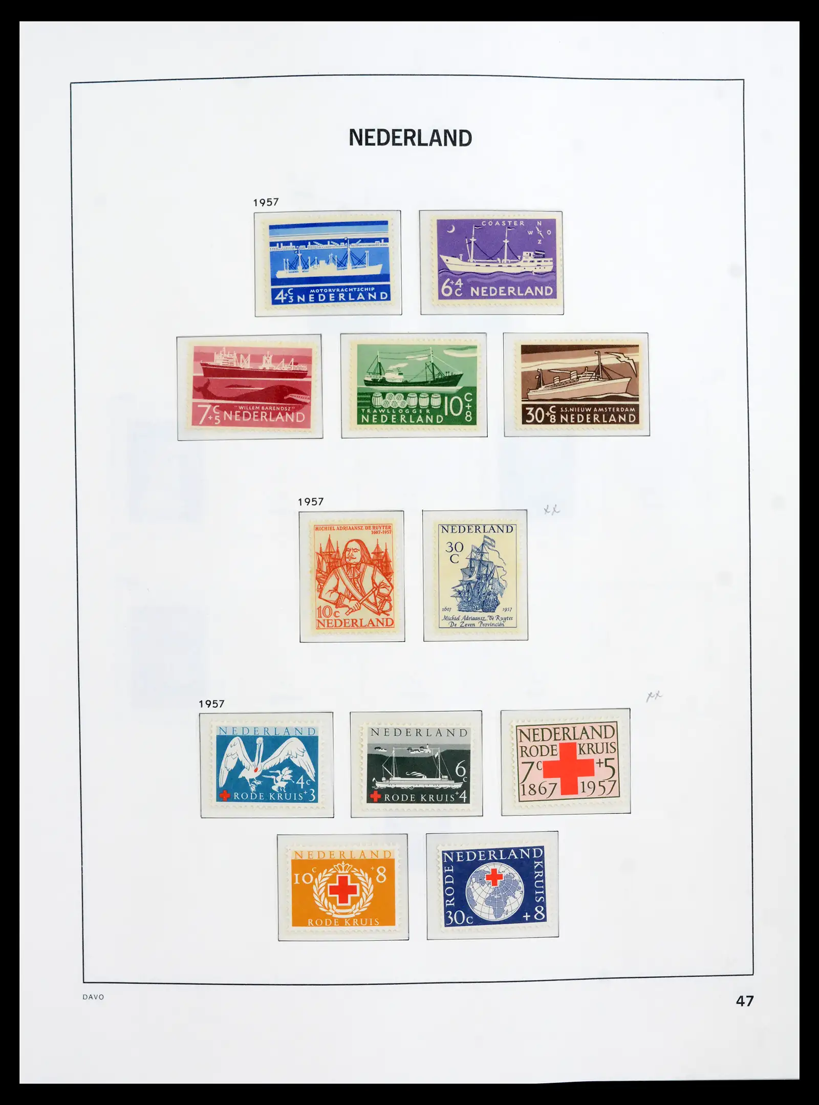 41989 0047 - Postzegelverzameling 41989 Nederland 1852-1969.
