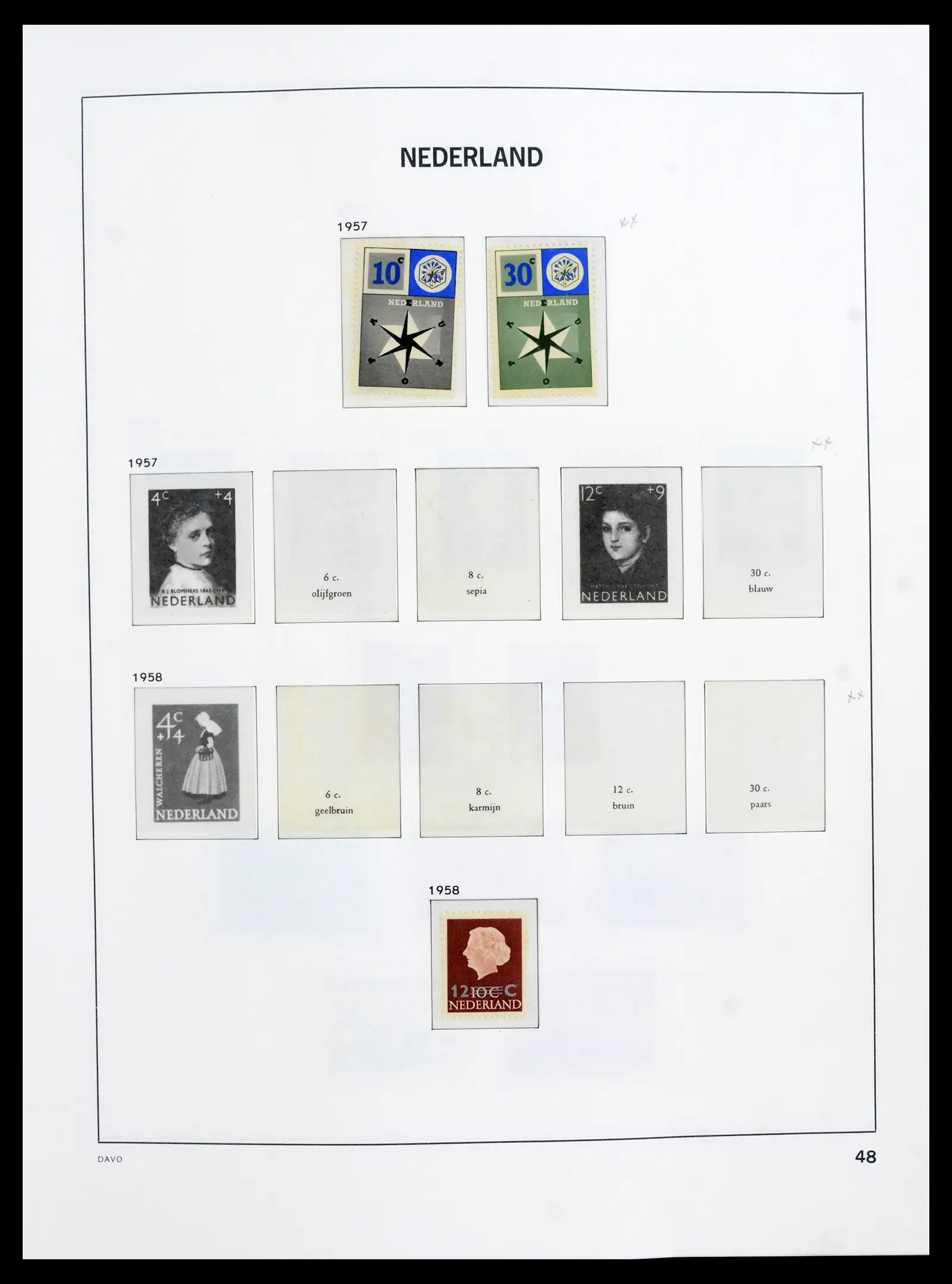 41989 0048 - Postzegelverzameling 41989 Nederland 1852-1969.