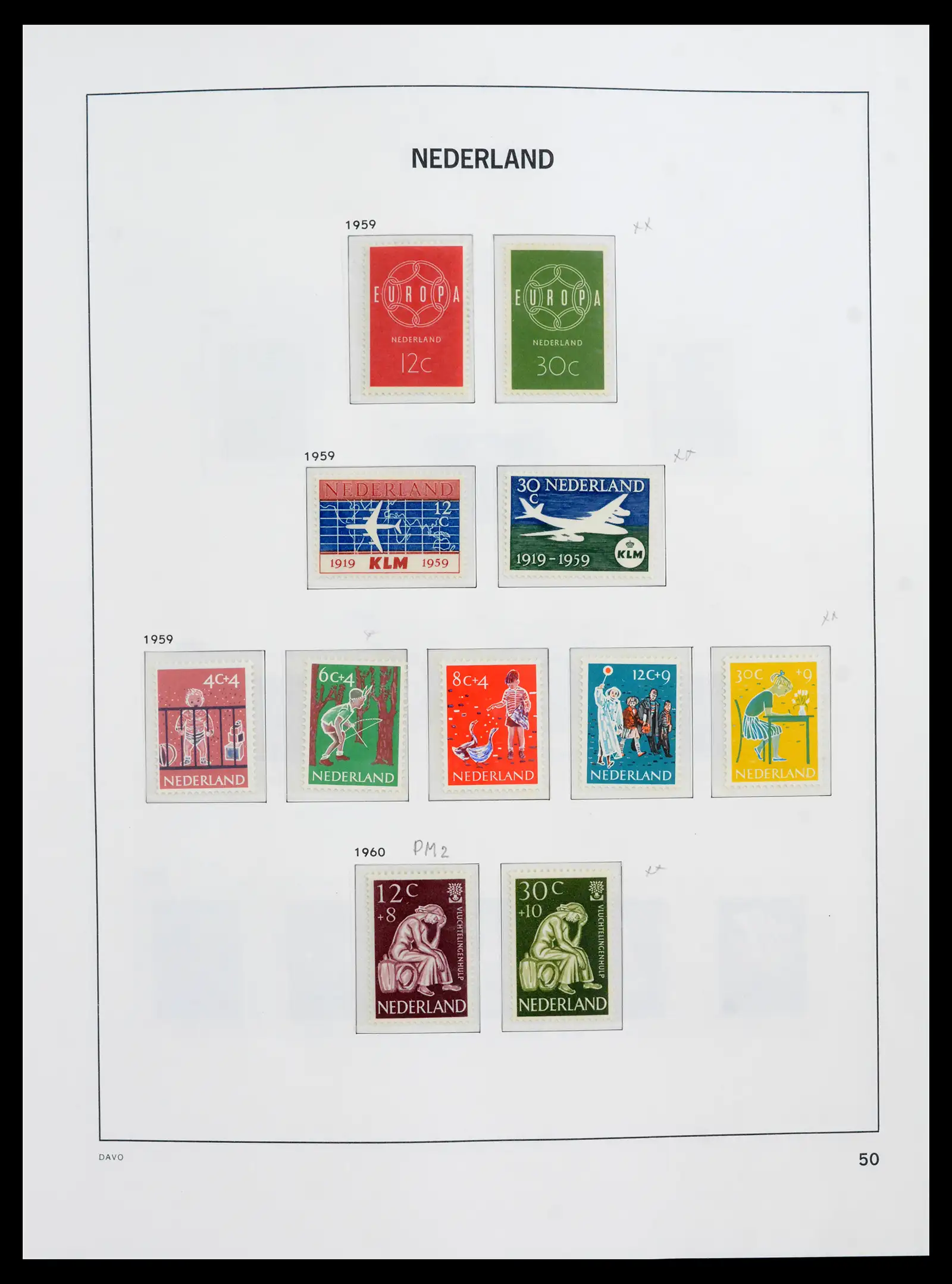 41989 0050 - Postzegelverzameling 41989 Nederland 1852-1969.