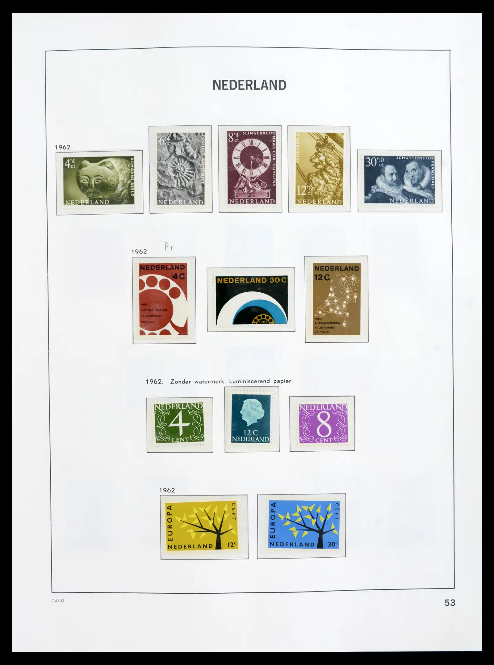 41989 0053 - Postzegelverzameling 41989 Nederland 1852-1969.