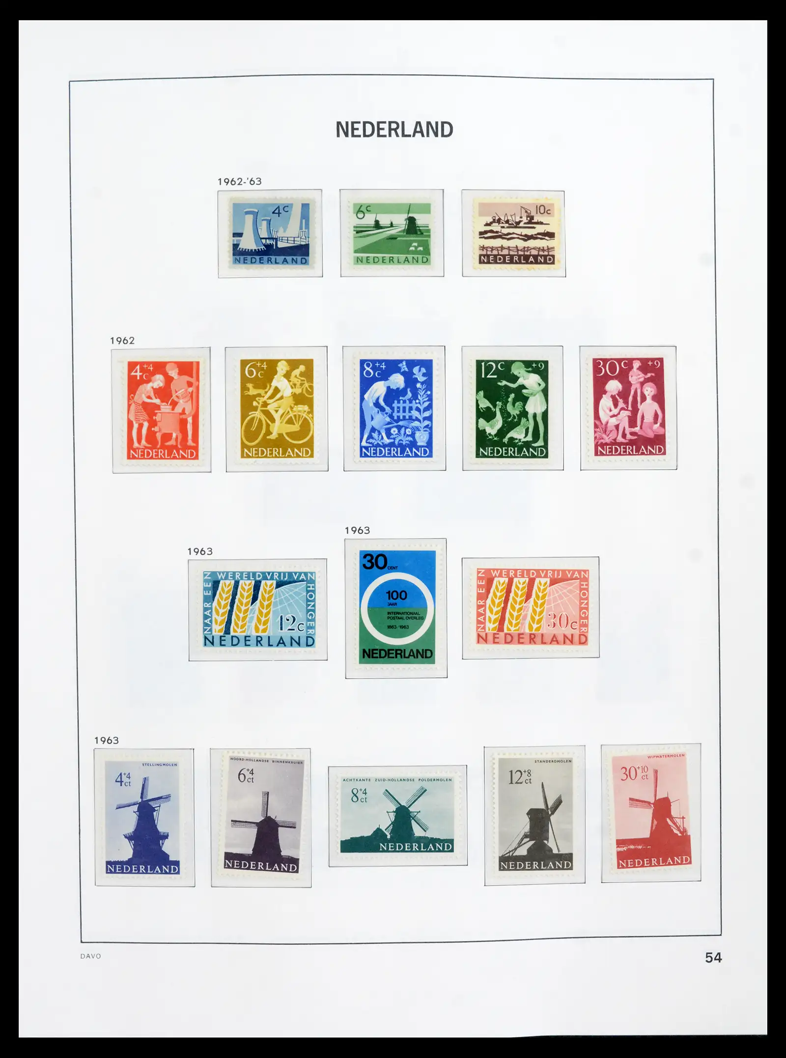 41989 0054 - Postzegelverzameling 41989 Nederland 1852-1969.