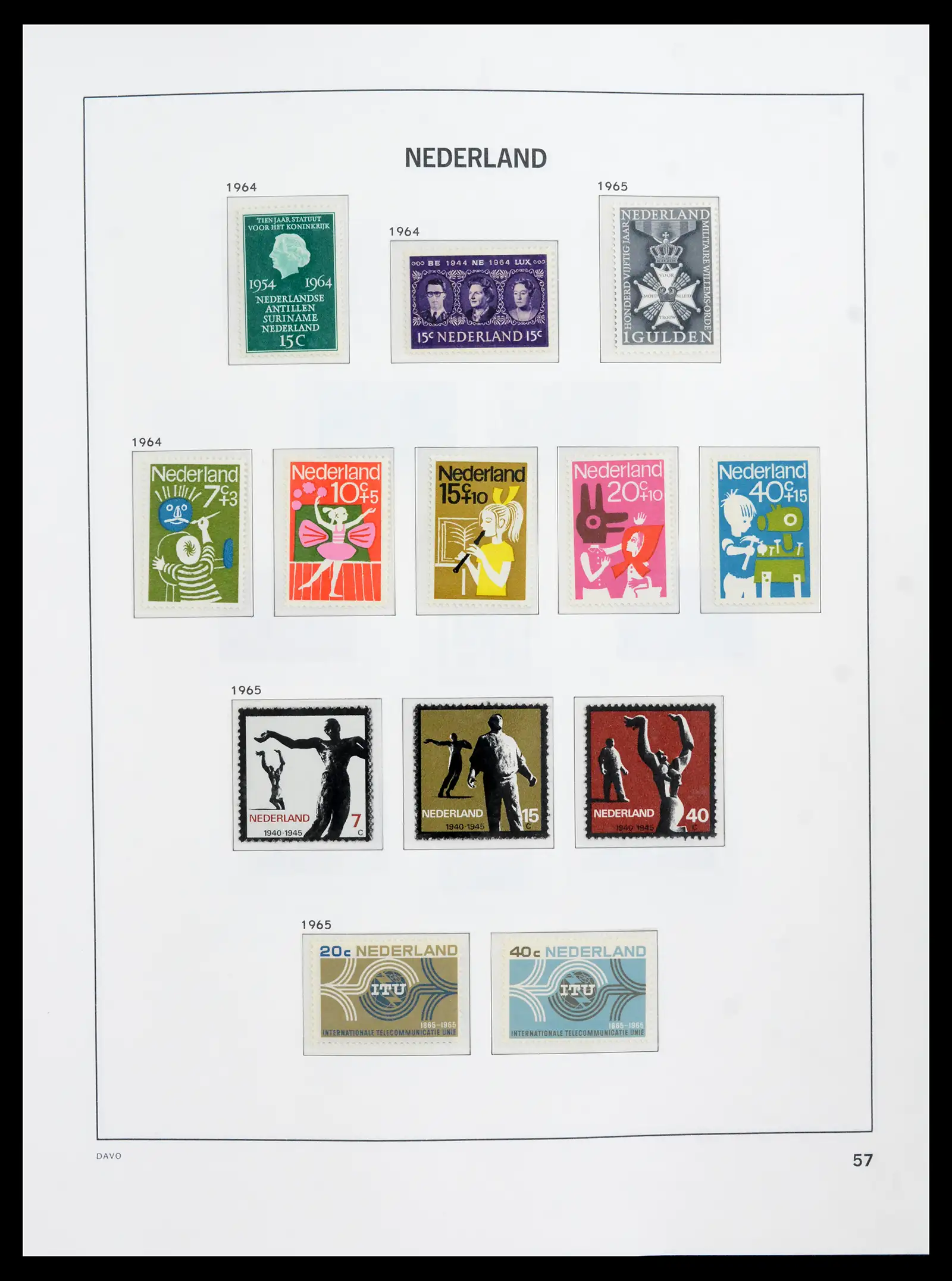 41989 0057 - Postzegelverzameling 41989 Nederland 1852-1969.