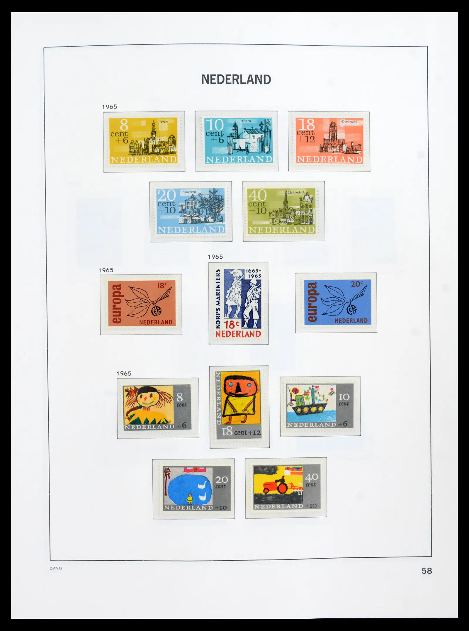 41989 0058 - Postzegelverzameling 41989 Nederland 1852-1969.