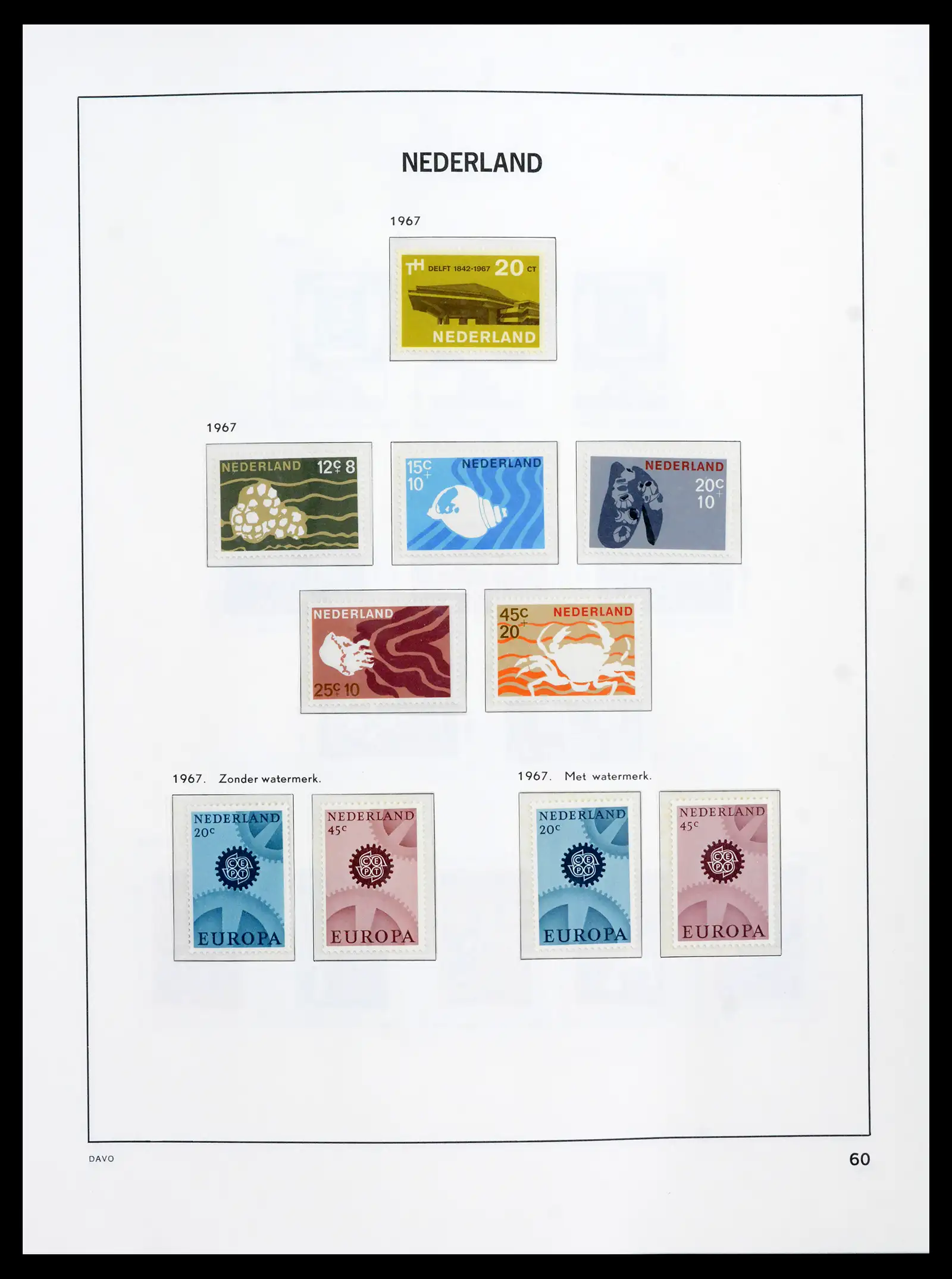 41989 0060 - Postzegelverzameling 41989 Nederland 1852-1969.