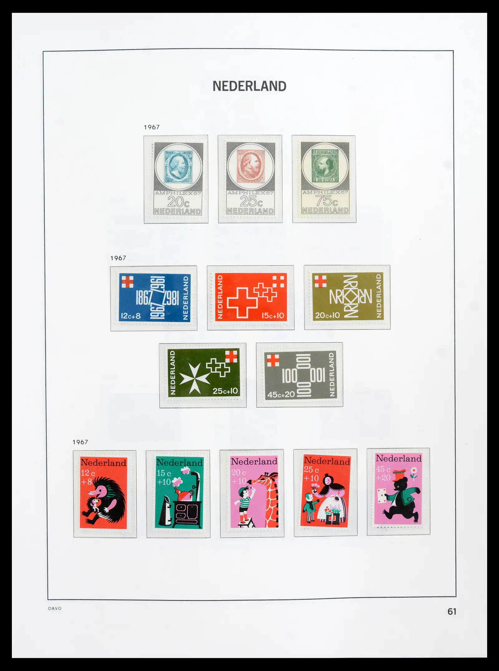 41989 0061 - Postzegelverzameling 41989 Nederland 1852-1969.