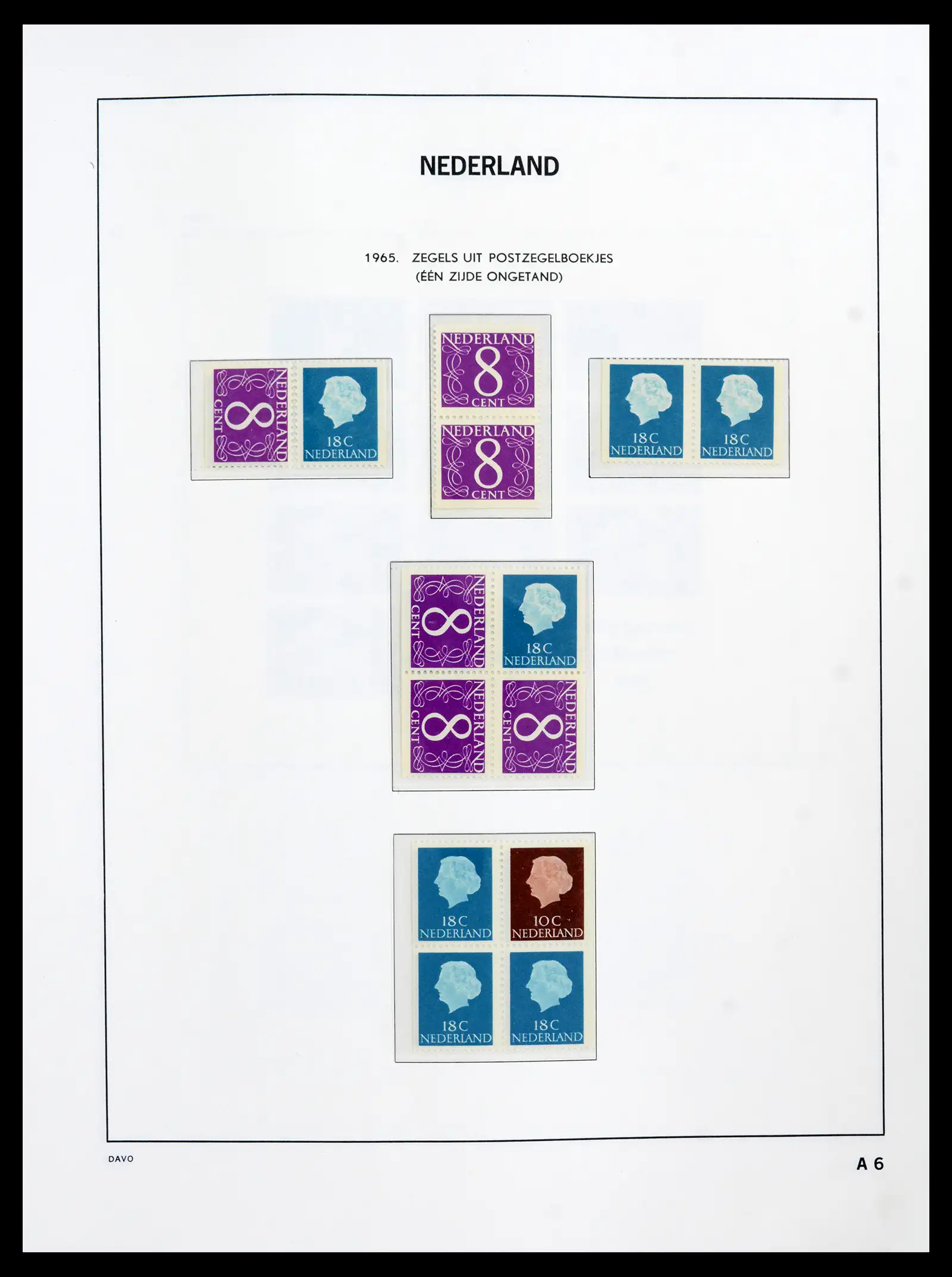 41989 0070 - Postzegelverzameling 41989 Nederland 1852-1969.