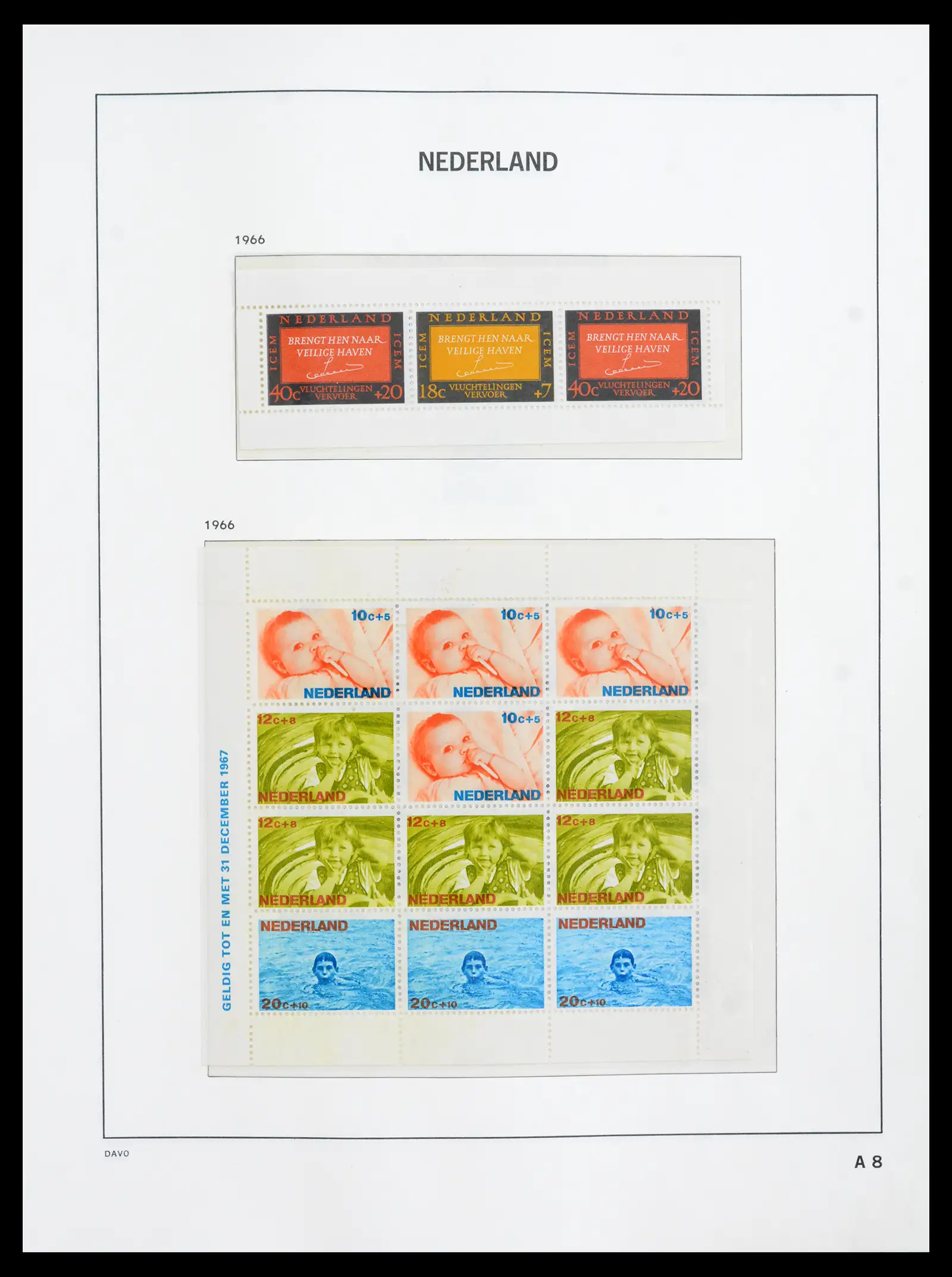 41989 0071 - Postzegelverzameling 41989 Nederland 1852-1969.