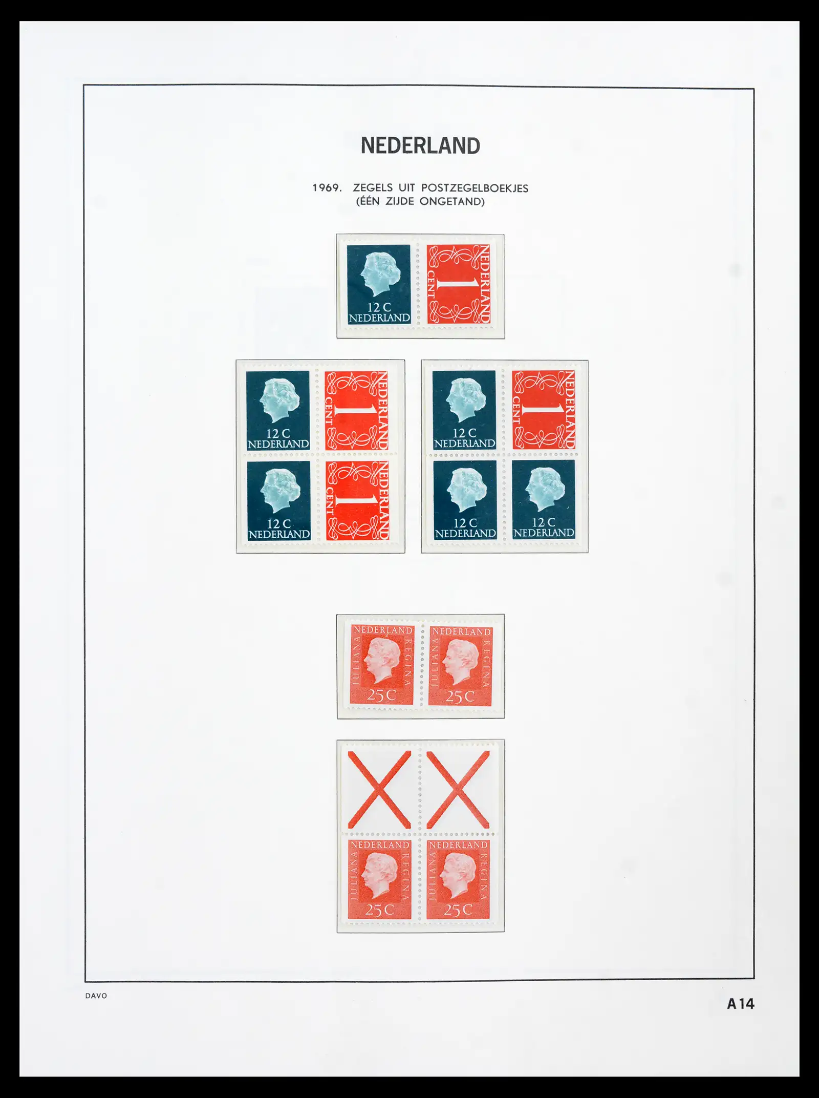 41989 0077 - Postzegelverzameling 41989 Nederland 1852-1969.
