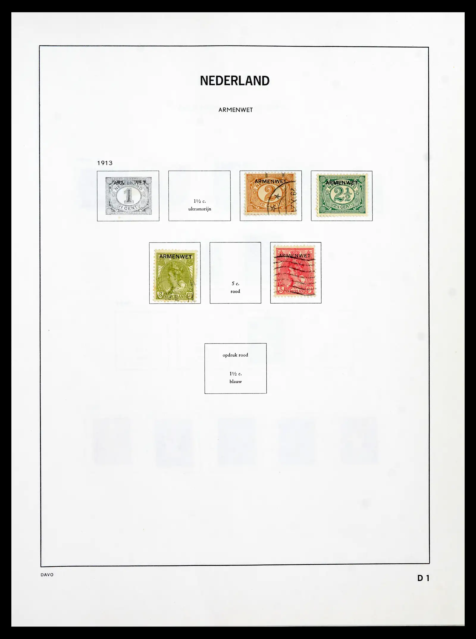 41989 0078 - Postzegelverzameling 41989 Nederland 1852-1969.