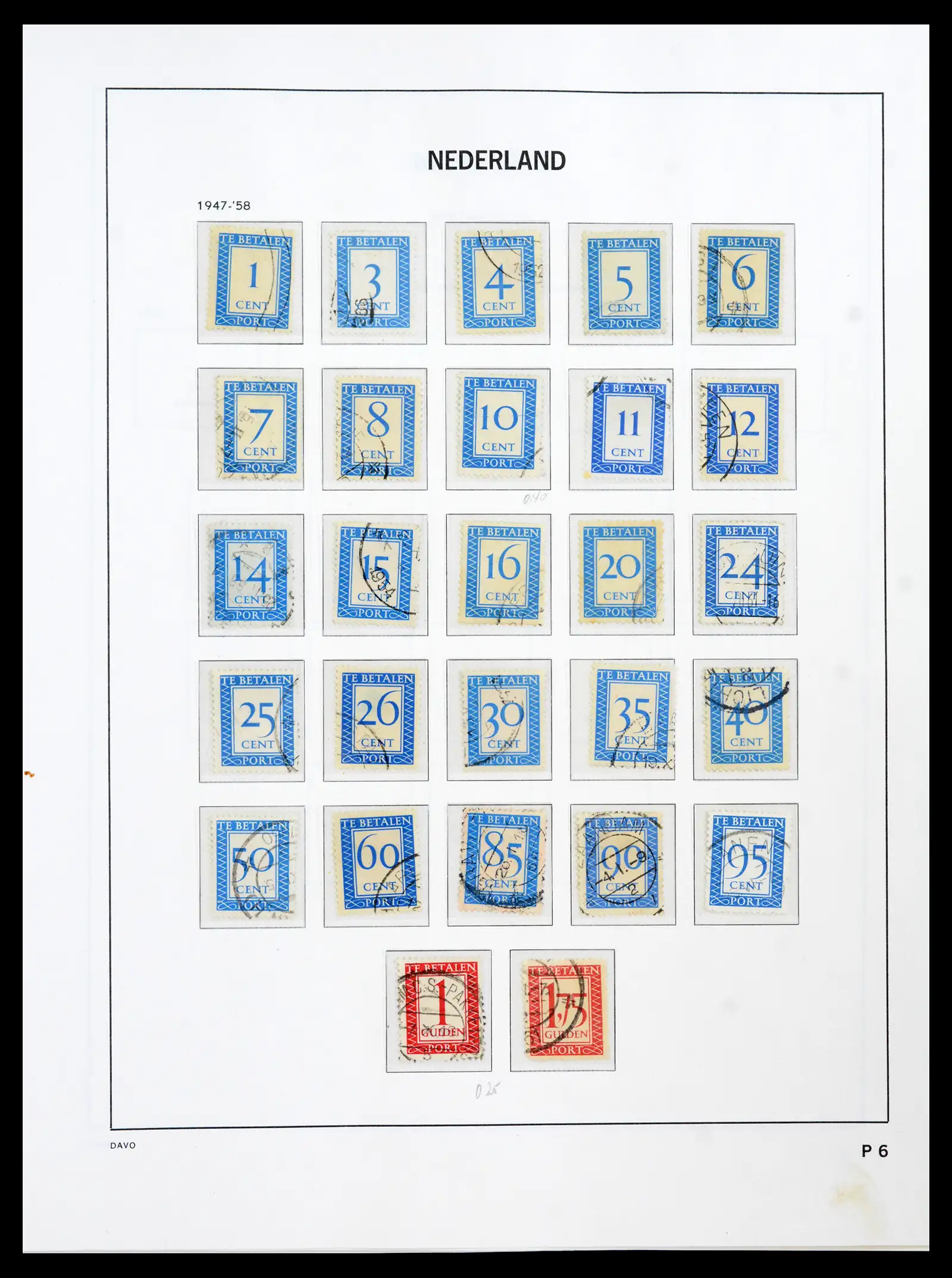41989 0087 - Postzegelverzameling 41989 Nederland 1852-1969.