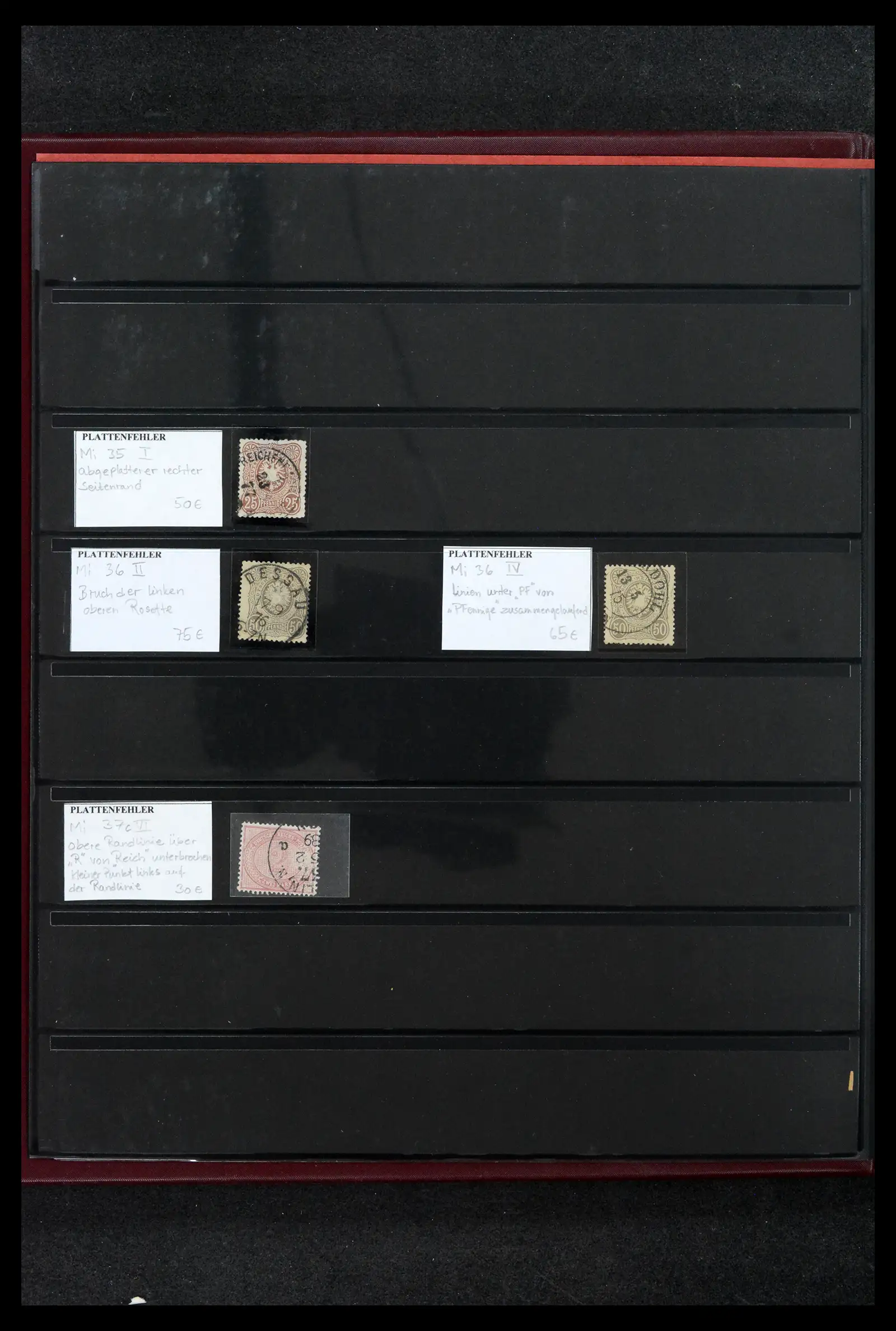 41994 0002 - Postzegelverzameling 41994 Duitse Reich plaatfouten 1872-1945.