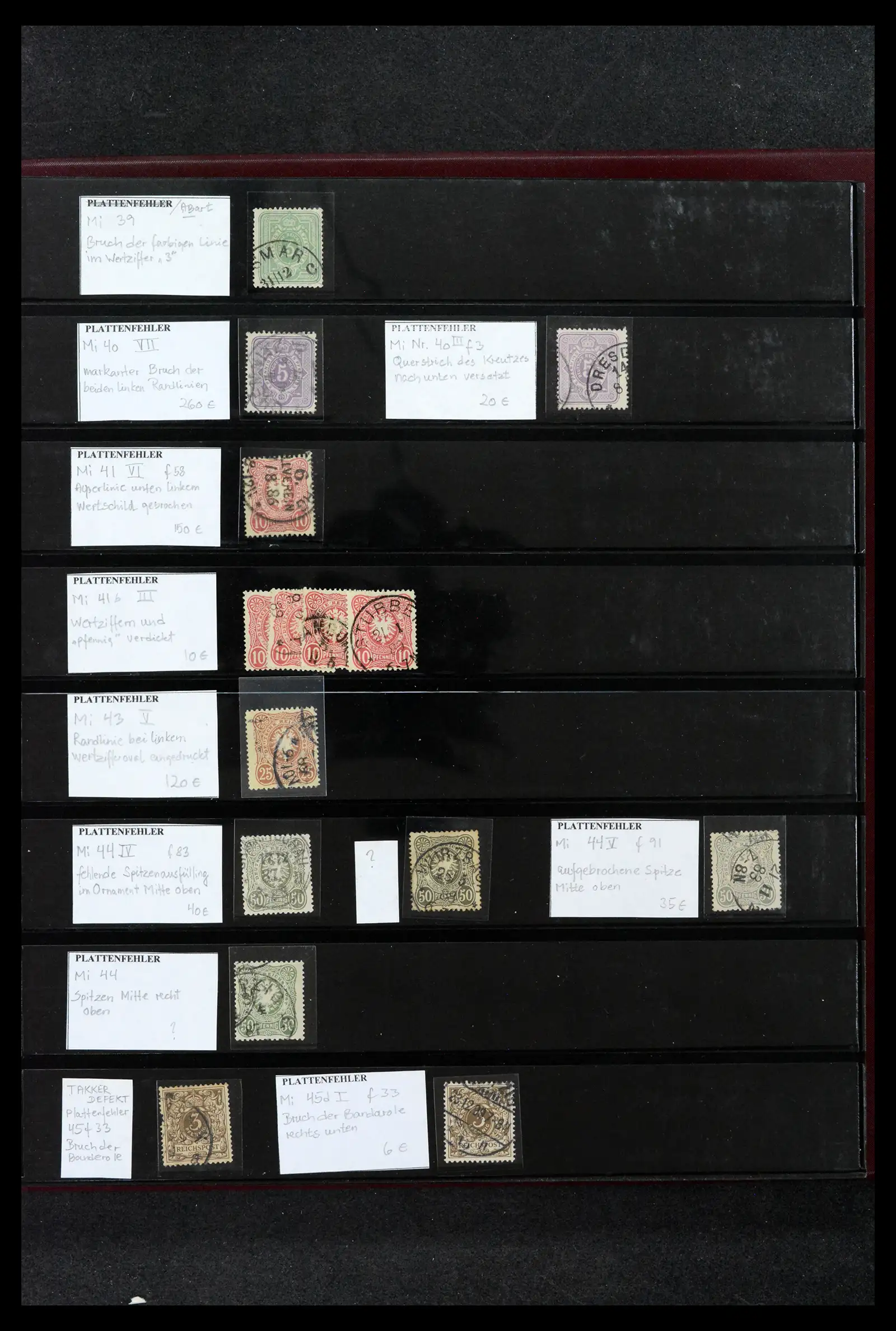 41994 0003 - Postzegelverzameling 41994 Duitse Reich plaatfouten 1872-1945.