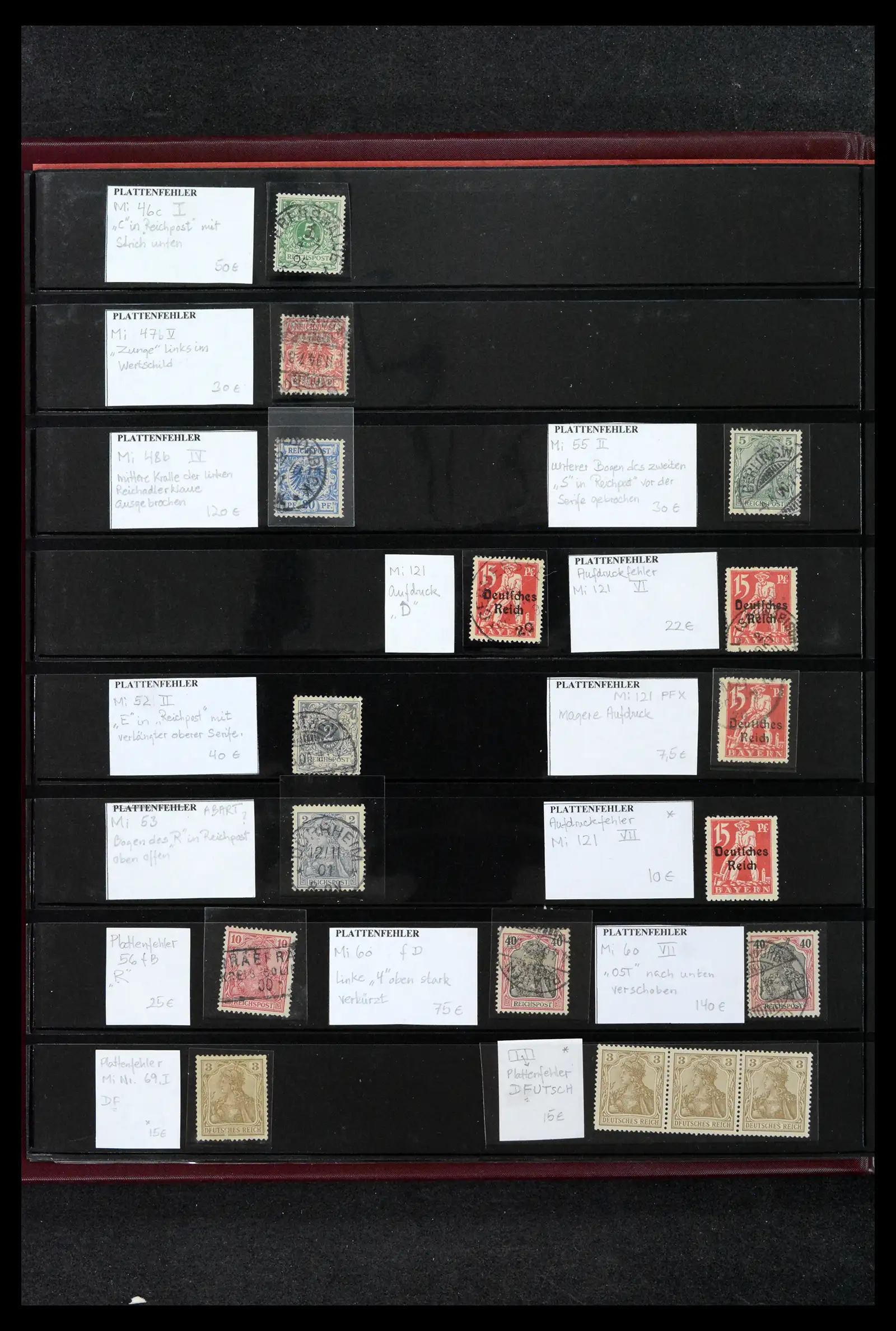 41994 0004 - Postzegelverzameling 41994 Duitse Reich plaatfouten 1872-1945.
