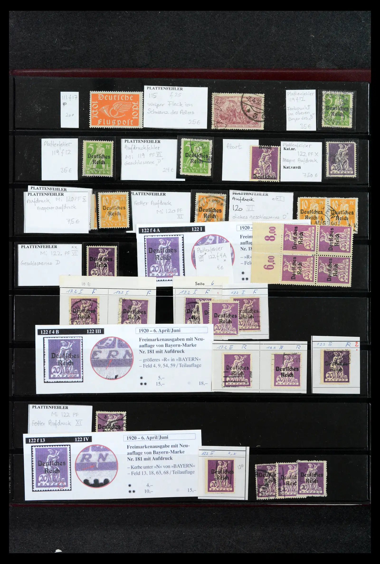 41994 0005 - Postzegelverzameling 41994 Duitse Reich plaatfouten 1872-1945.