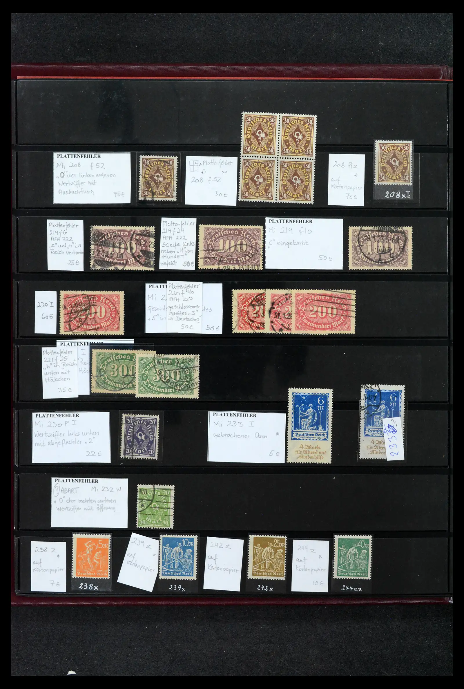 41994 0008 - Postzegelverzameling 41994 Duitse Reich plaatfouten 1872-1945.