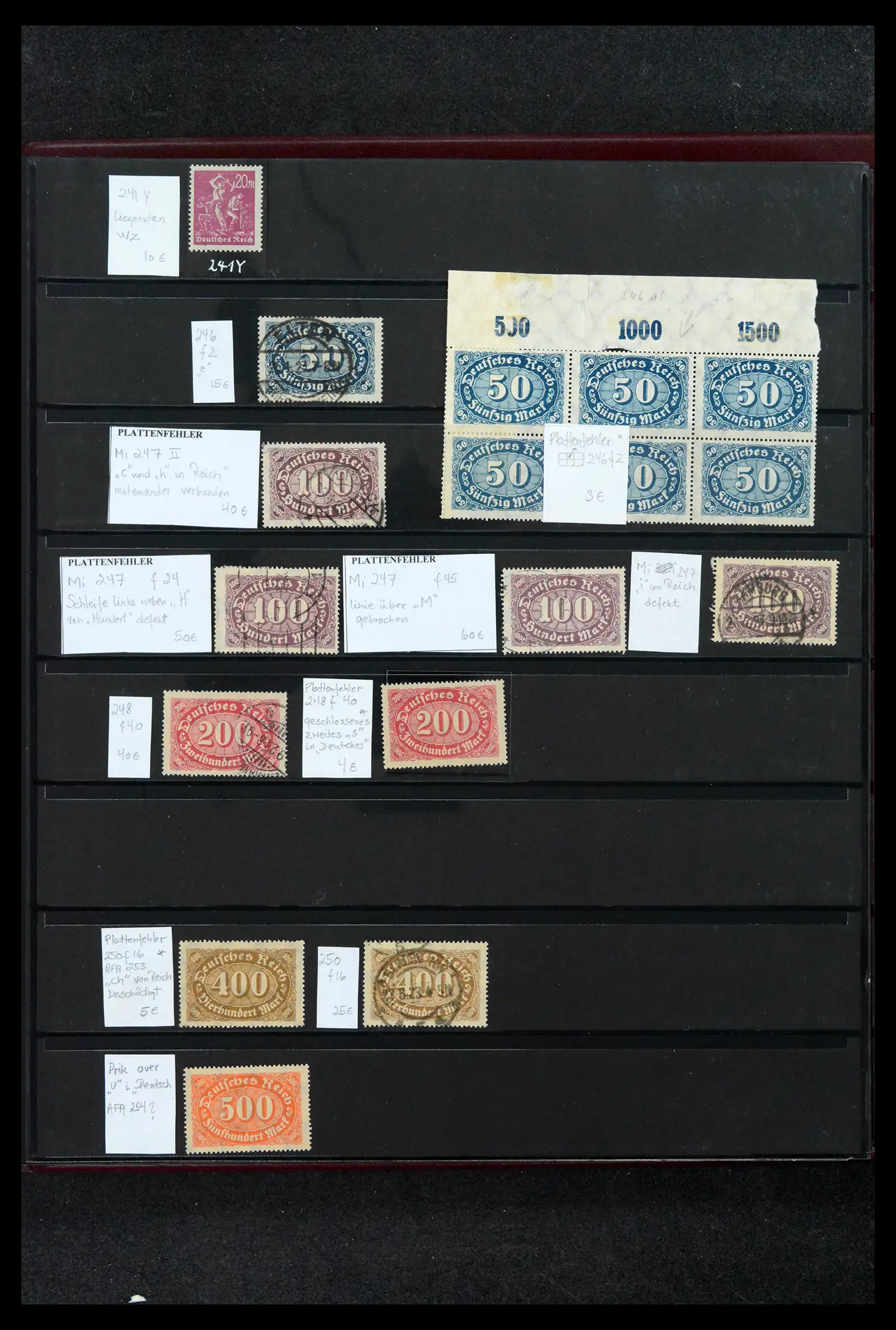 41994 0009 - Postzegelverzameling 41994 Duitse Reich plaatfouten 1872-1945.
