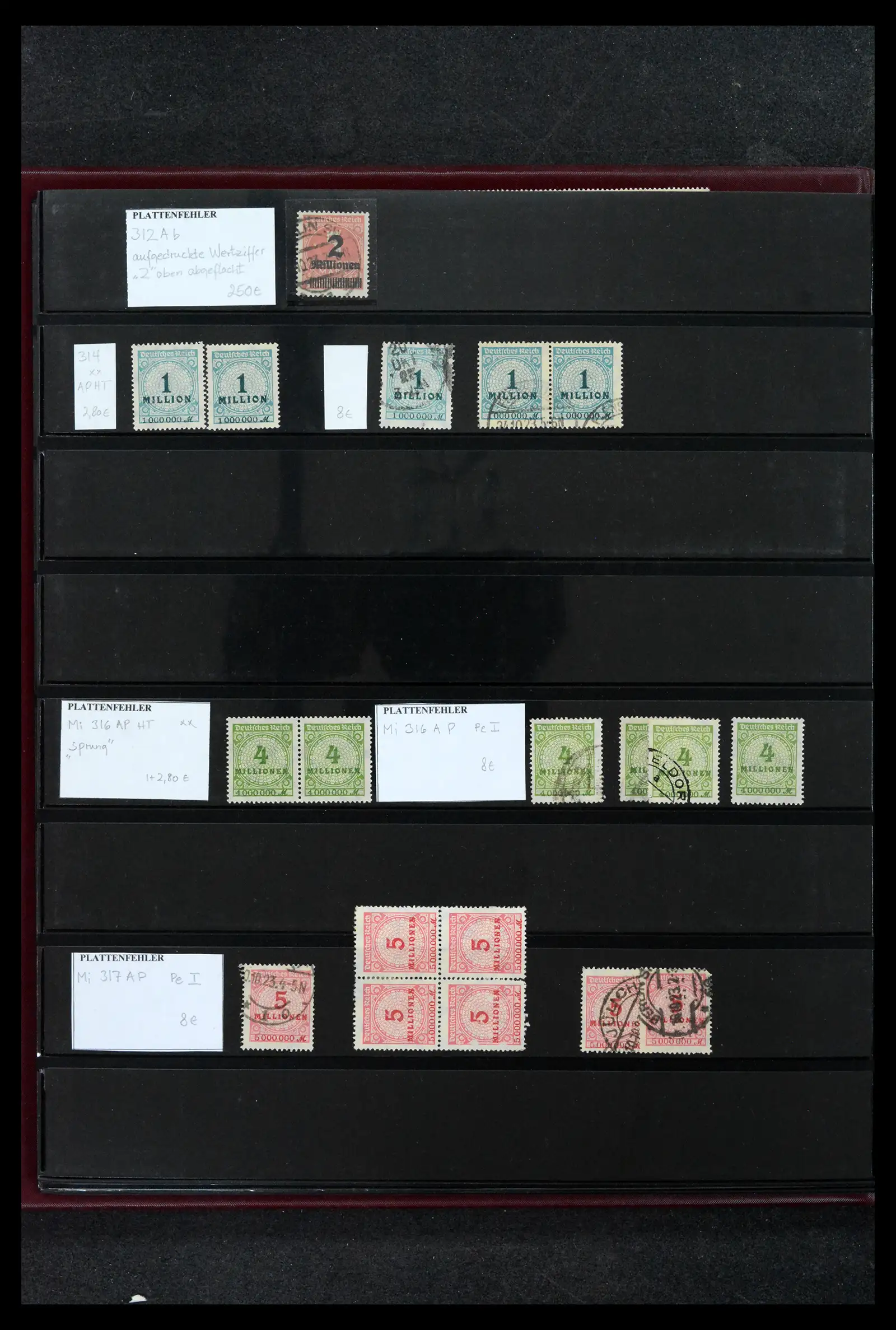 41994 0012 - Postzegelverzameling 41994 Duitse Reich plaatfouten 1872-1945.