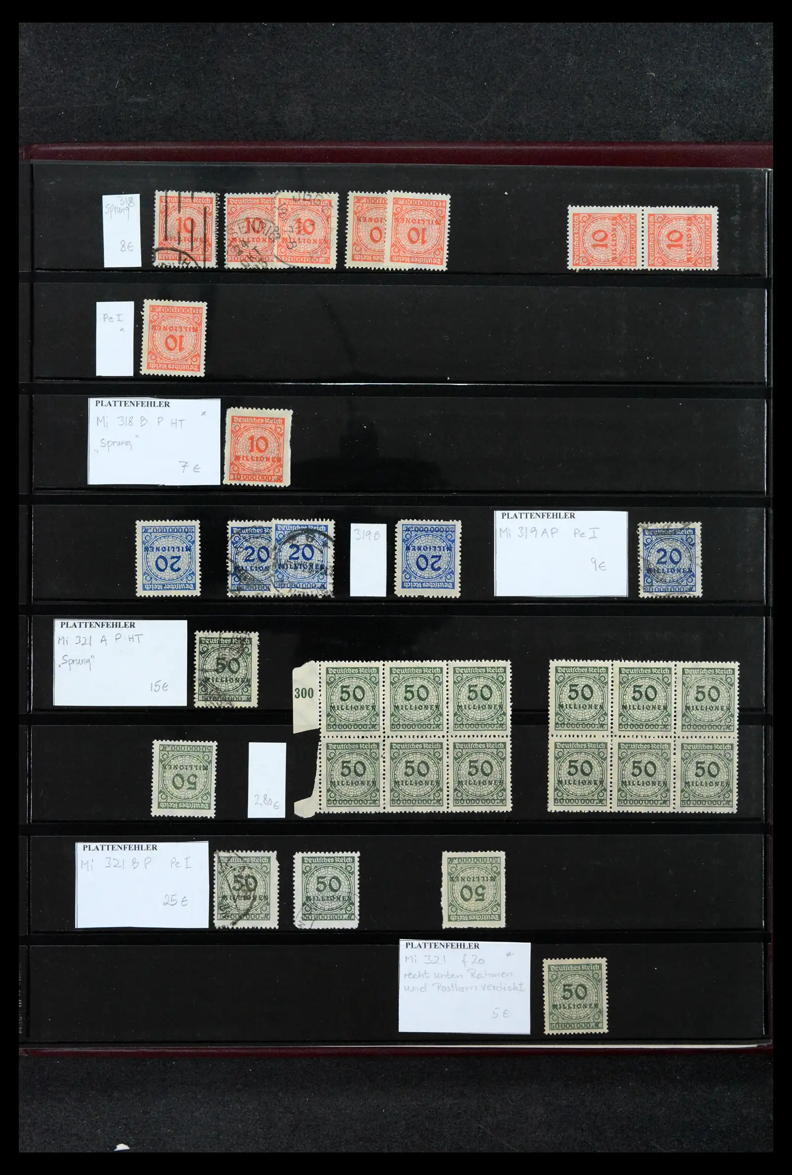 41994 0013 - Postzegelverzameling 41994 Duitse Reich plaatfouten 1872-1945.