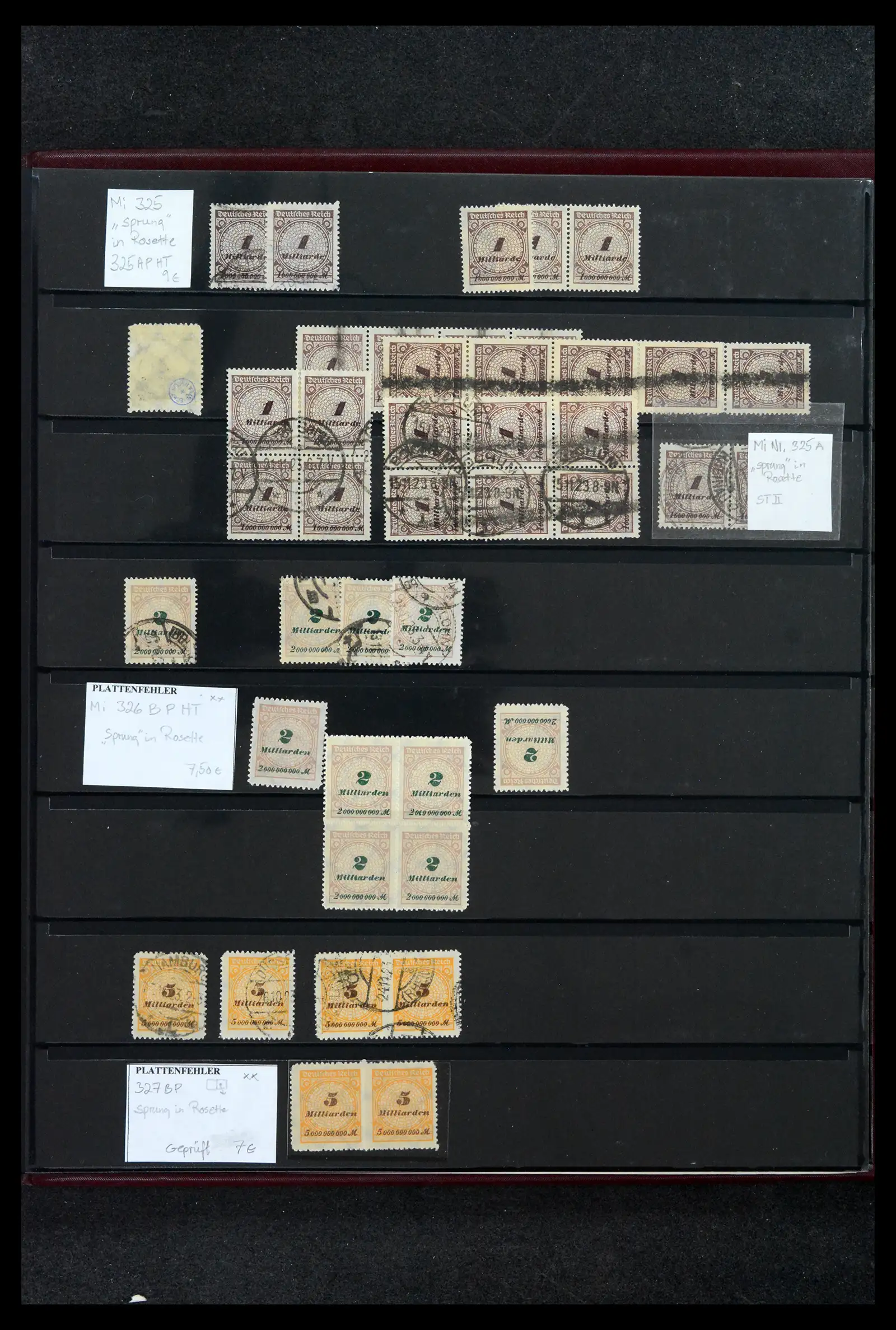 41994 0015 - Postzegelverzameling 41994 Duitse Reich plaatfouten 1872-1945.