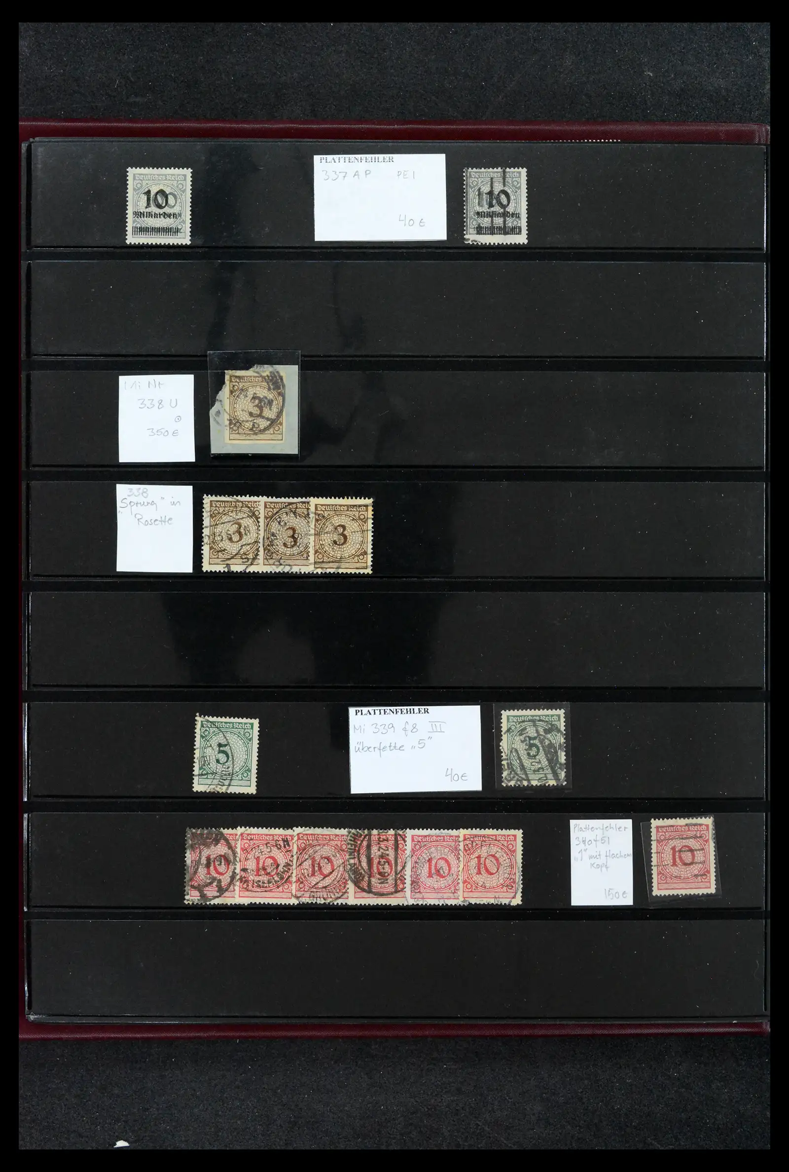 41994 0018 - Postzegelverzameling 41994 Duitse Reich plaatfouten 1872-1945.