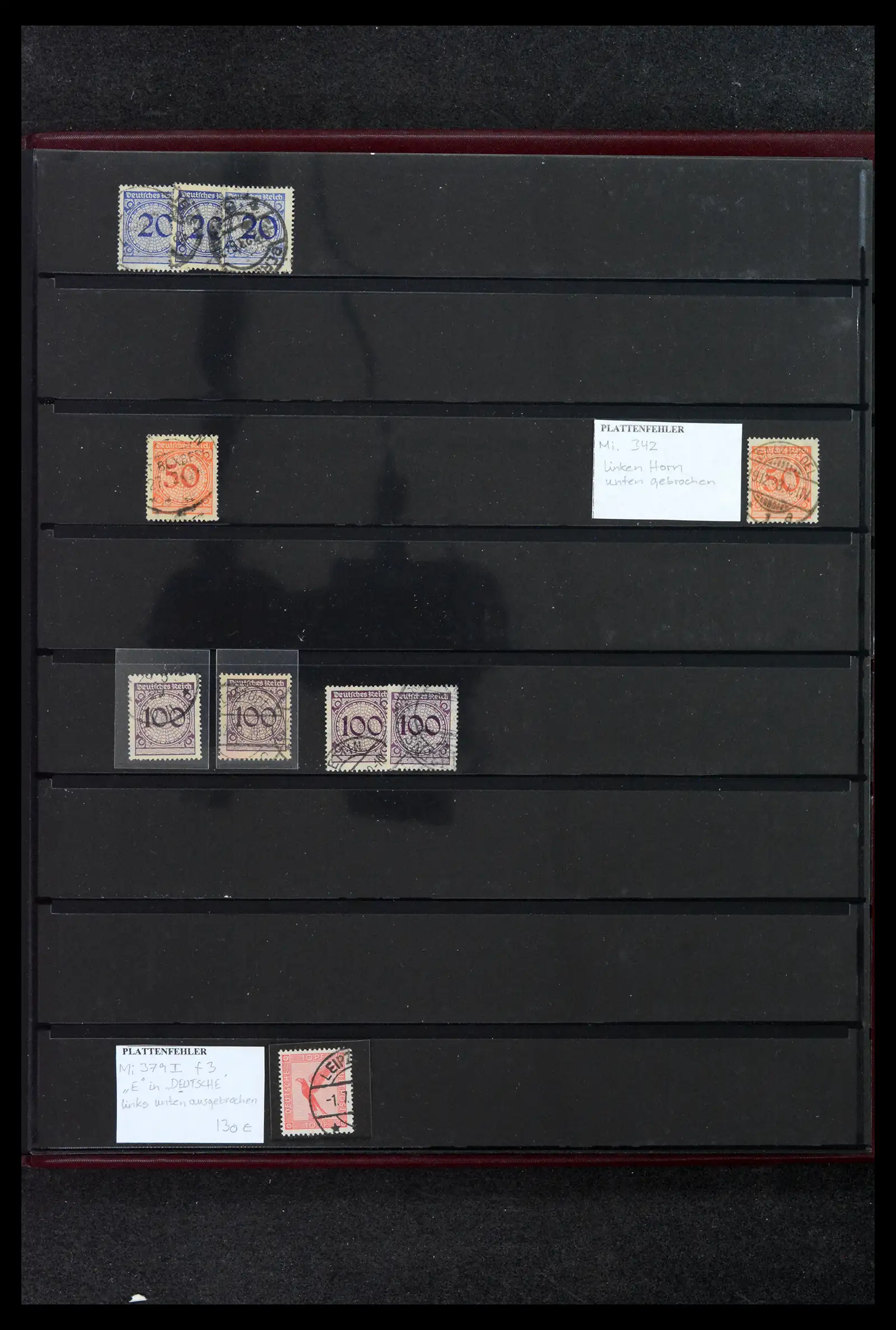 41994 0019 - Postzegelverzameling 41994 Duitse Reich plaatfouten 1872-1945.