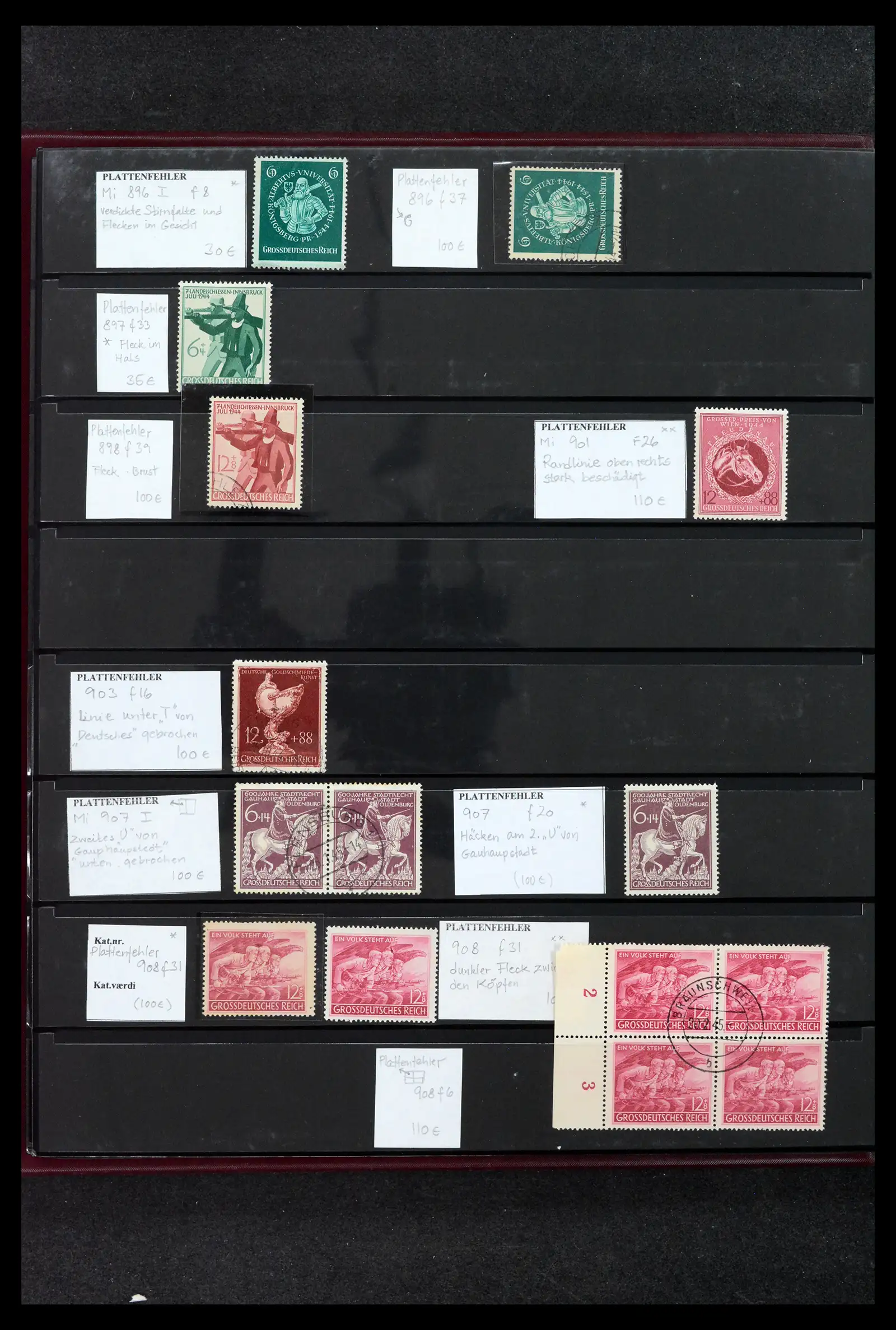 41994 0026 - Postzegelverzameling 41994 Duitse Reich plaatfouten 1872-1945.