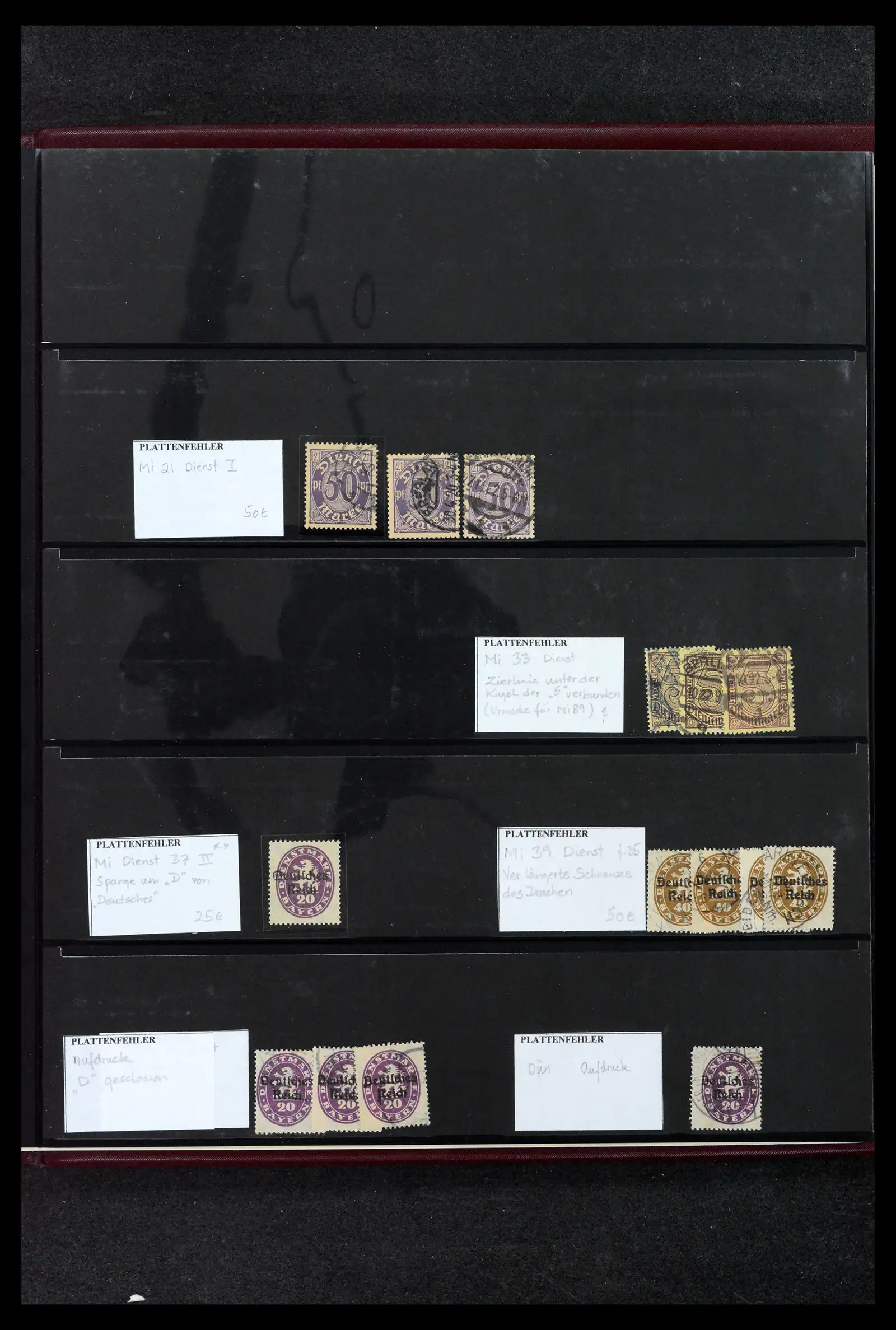 41994 0027 - Postzegelverzameling 41994 Duitse Reich plaatfouten 1872-1945.