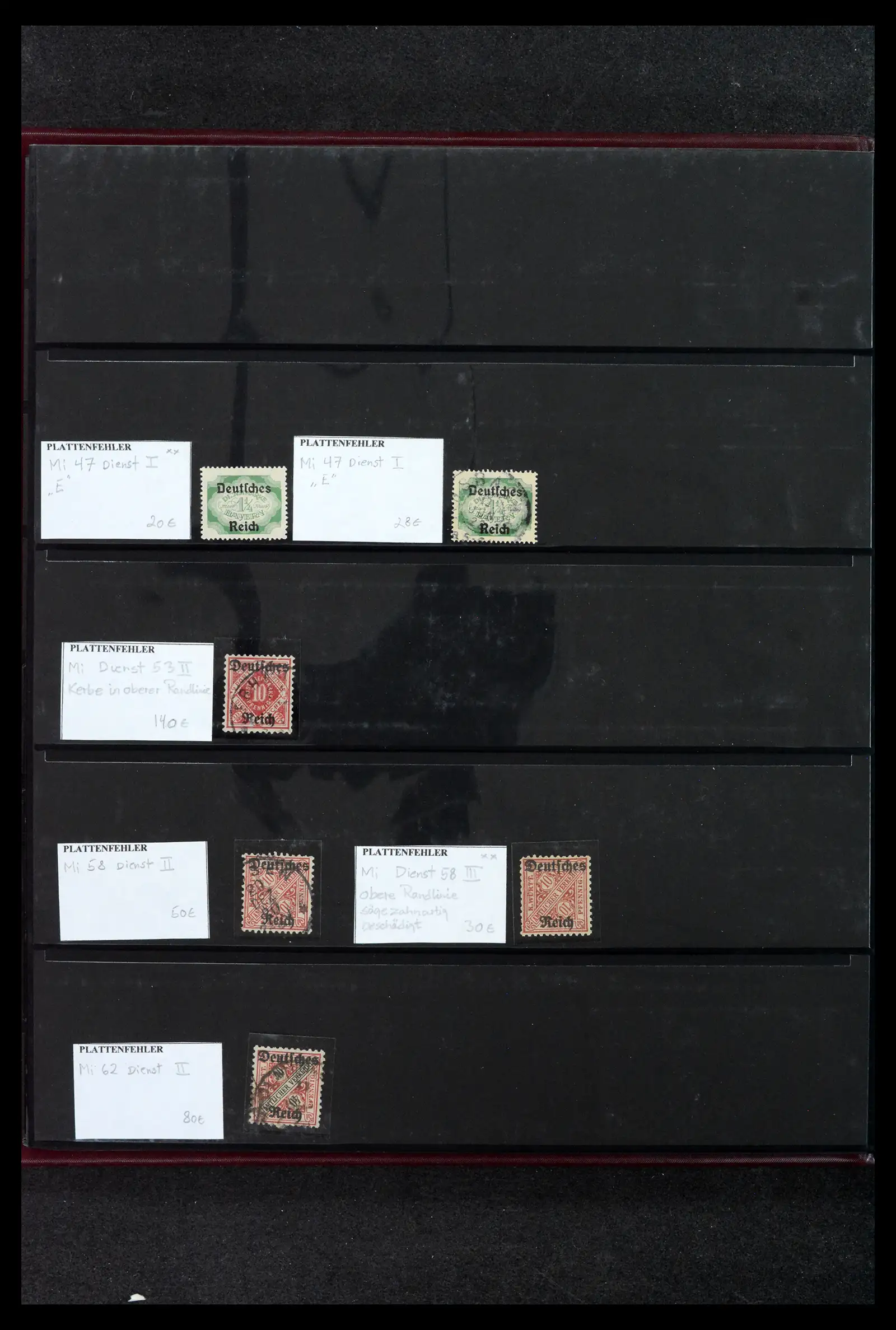 41994 0028 - Postzegelverzameling 41994 Duitse Reich plaatfouten 1872-1945.