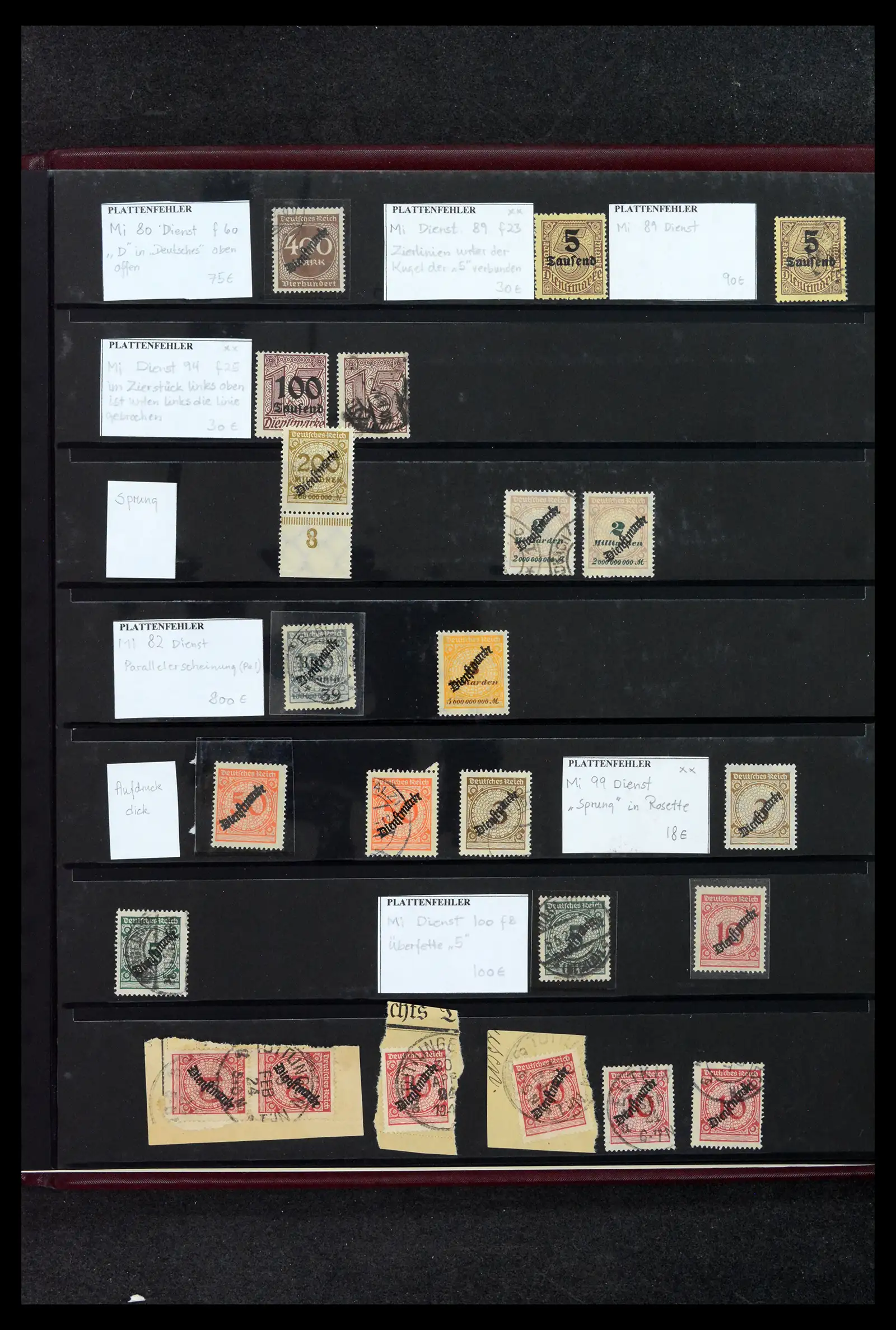 41994 0029 - Postzegelverzameling 41994 Duitse Reich plaatfouten 1872-1945.