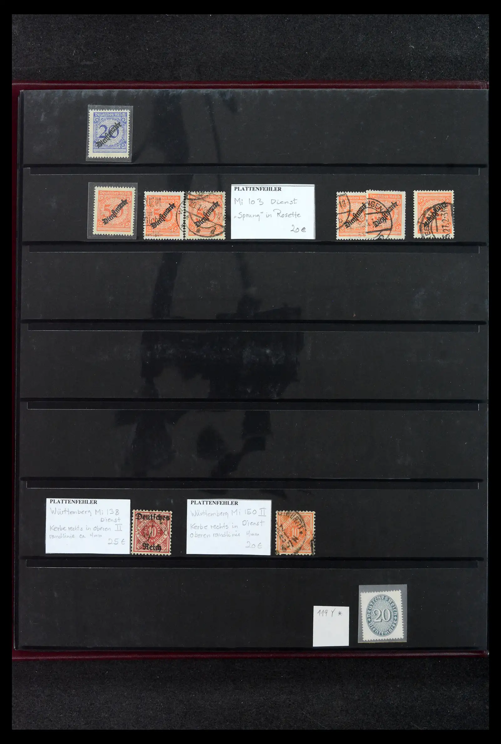 41994 0030 - Postzegelverzameling 41994 Duitse Reich plaatfouten 1872-1945.