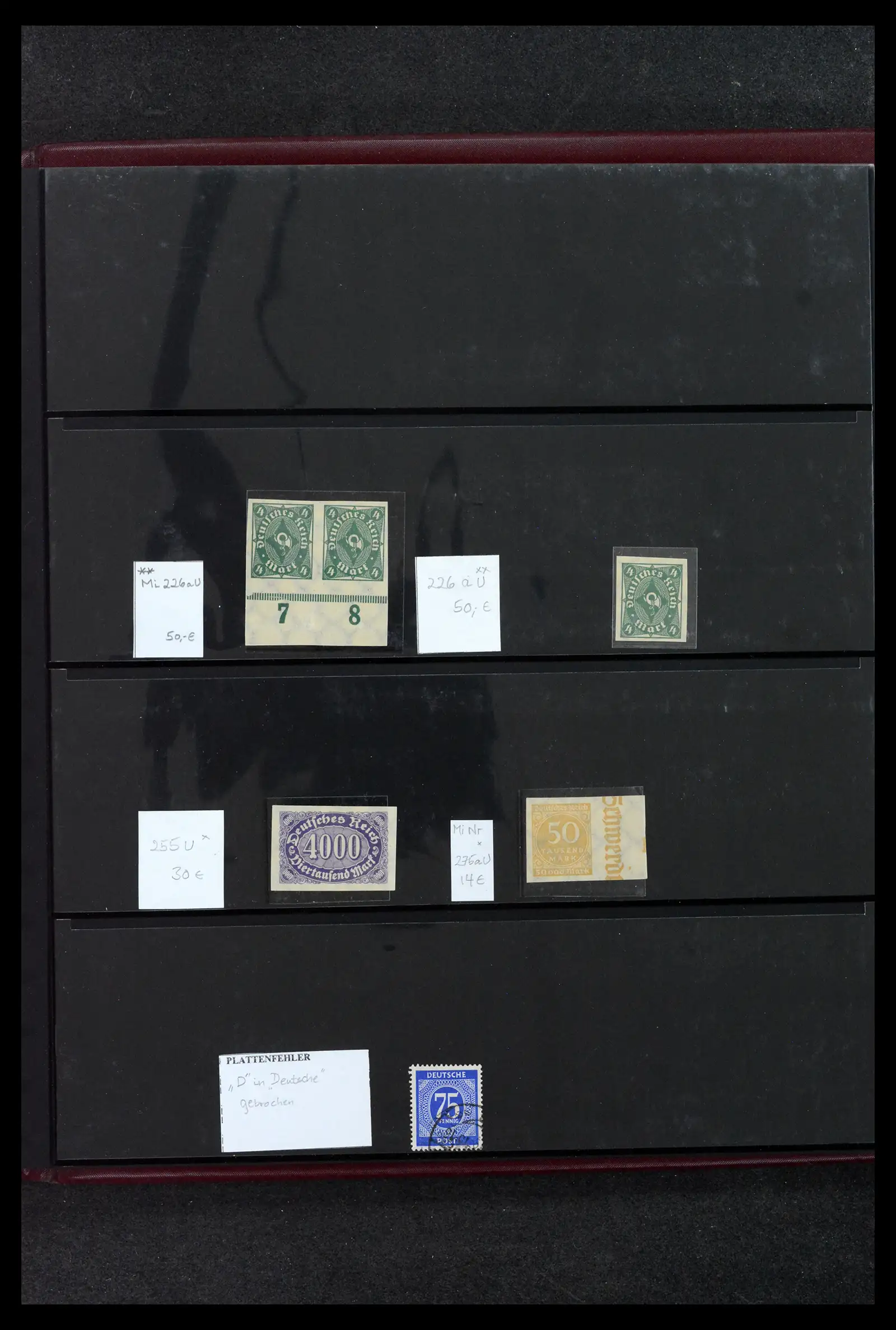 41994 0031 - Postzegelverzameling 41994 Duitse Reich plaatfouten 1872-1945.
