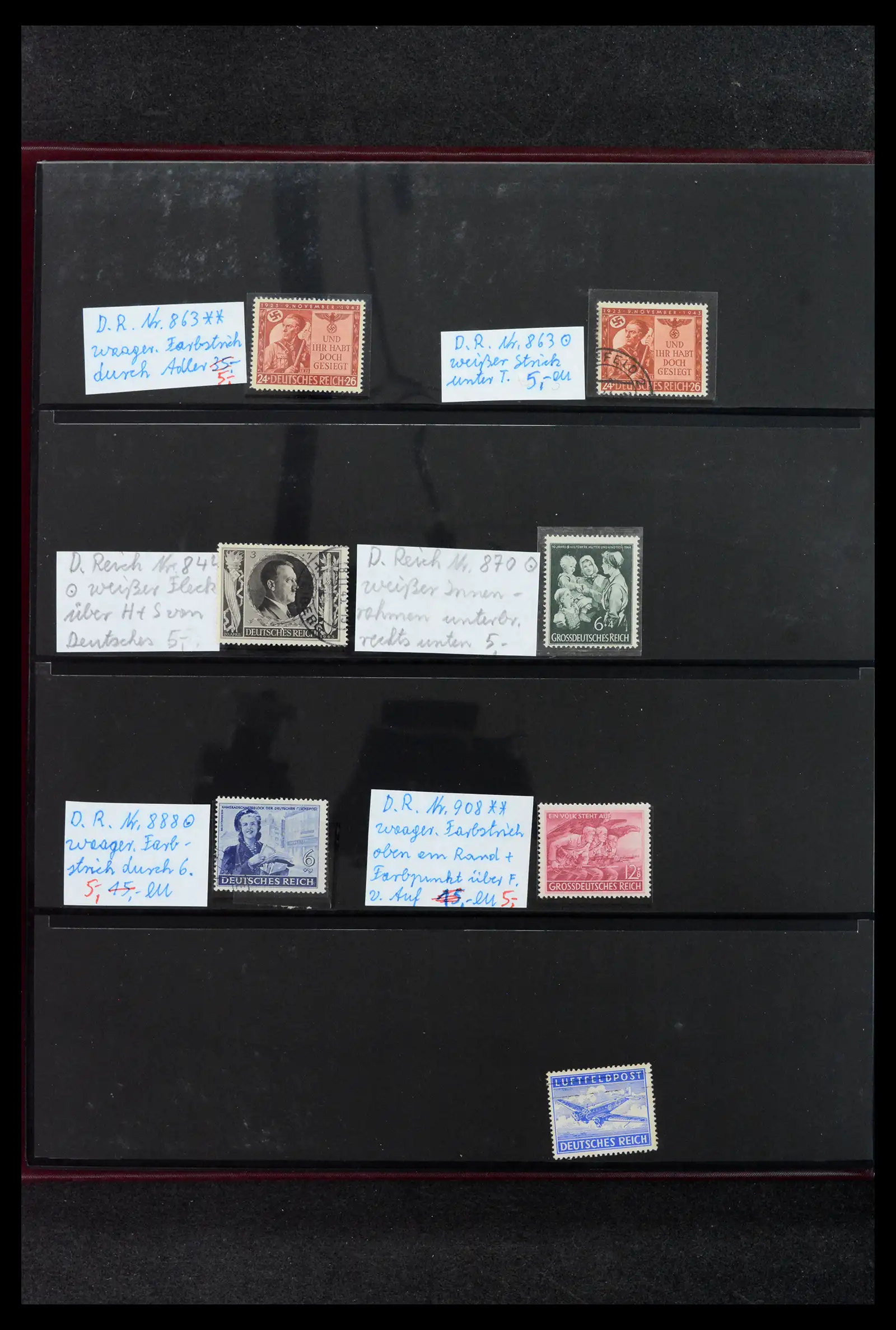 41994 0032 - Postzegelverzameling 41994 Duitse Reich plaatfouten 1872-1945.