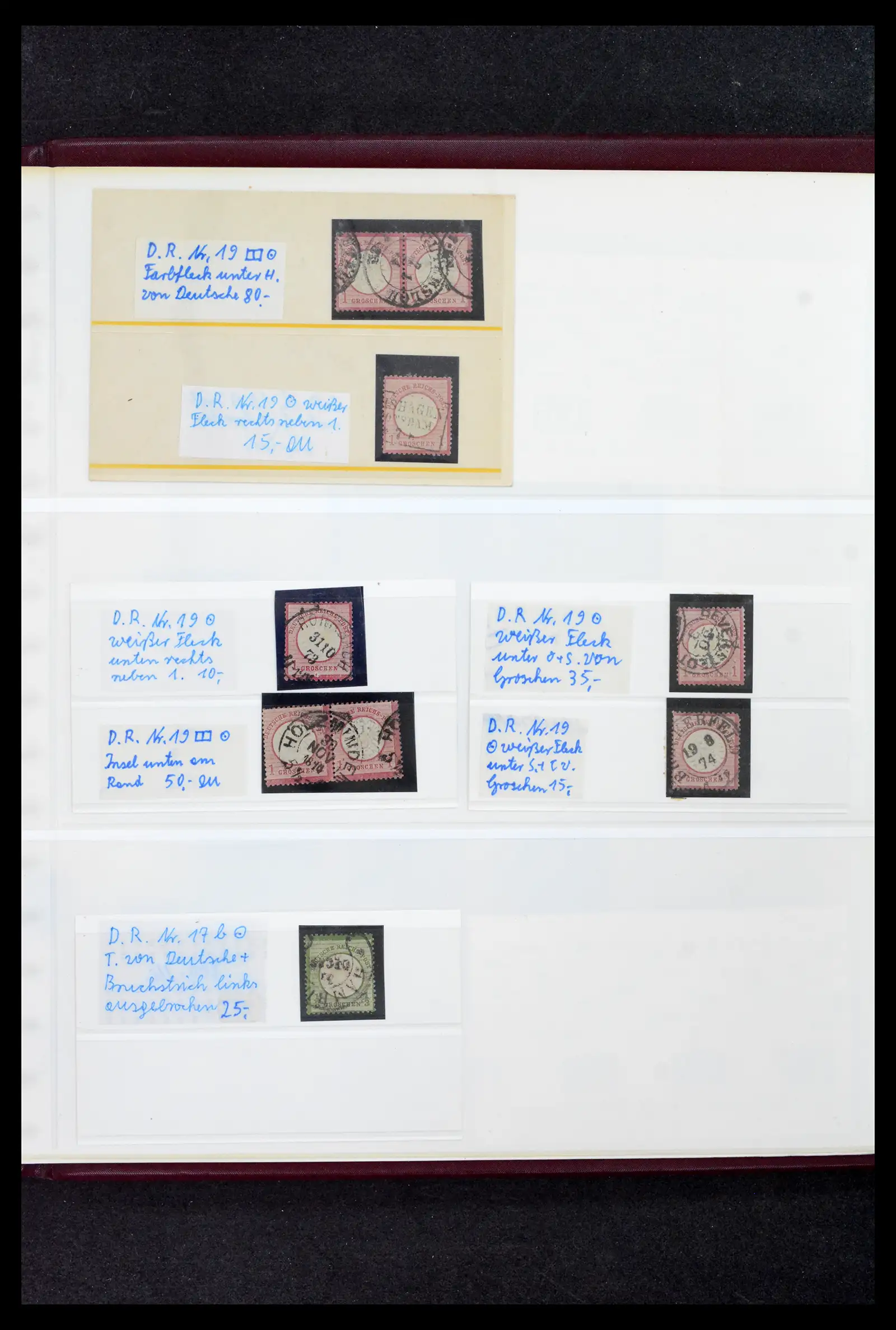 41994 0033 - Postzegelverzameling 41994 Duitse Reich plaatfouten 1872-1945.