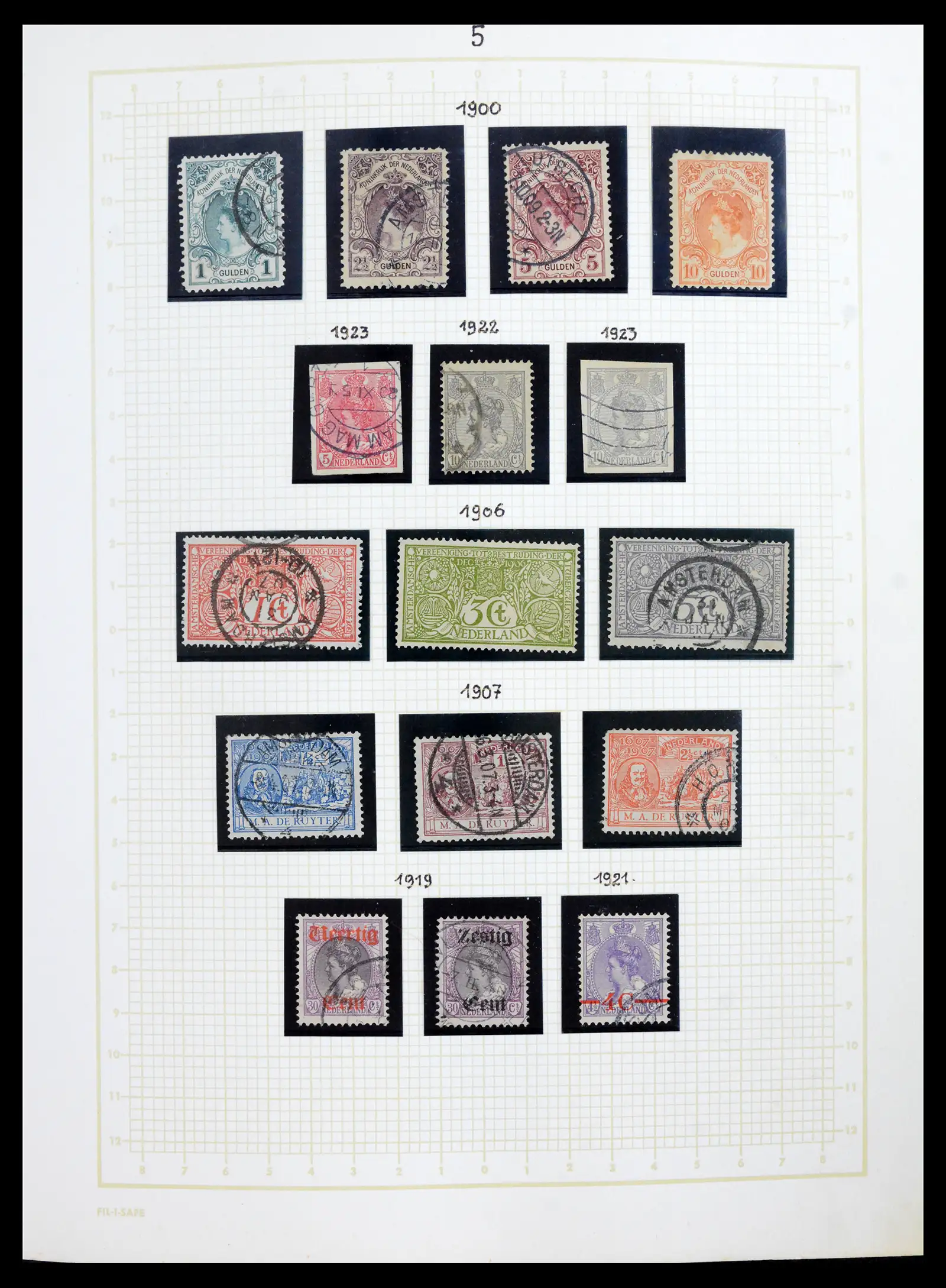 42001 0005 - Postzegelverzameling 42001 Nederland 1852-1979.