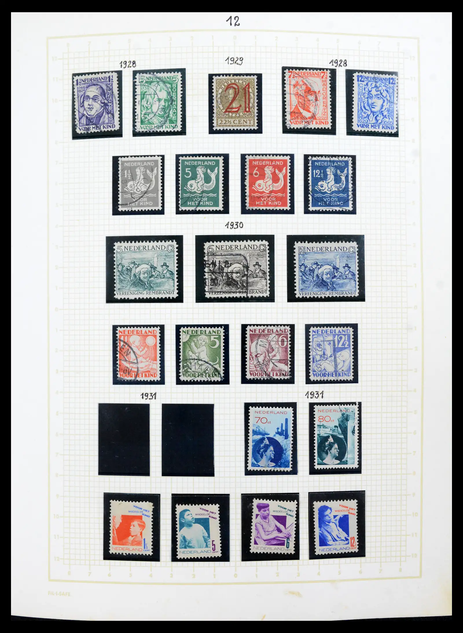 42001 0012 - Postzegelverzameling 42001 Nederland 1852-1979.